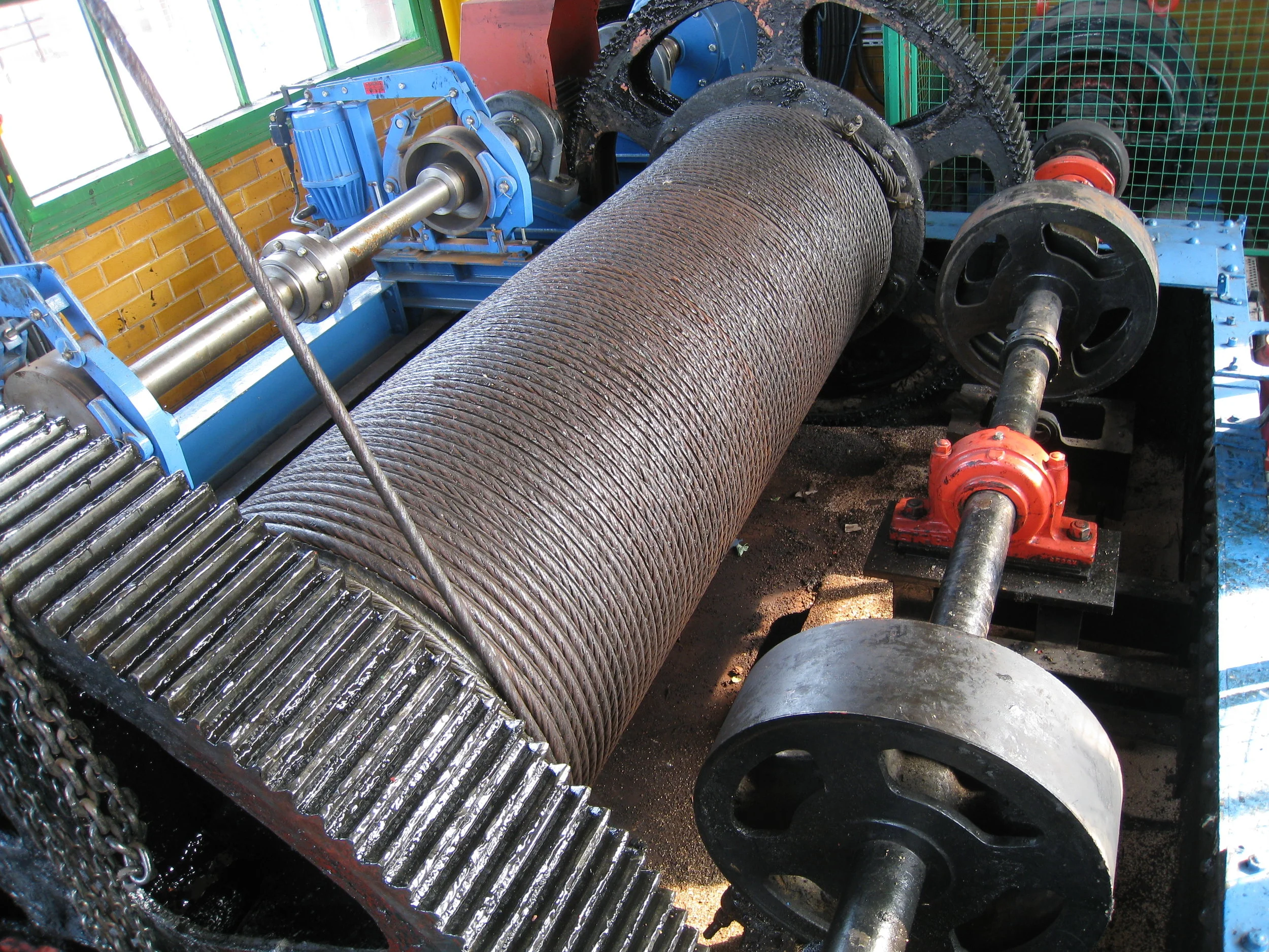  Middlesbrough--Transporter Bridge engine room--cable drum 