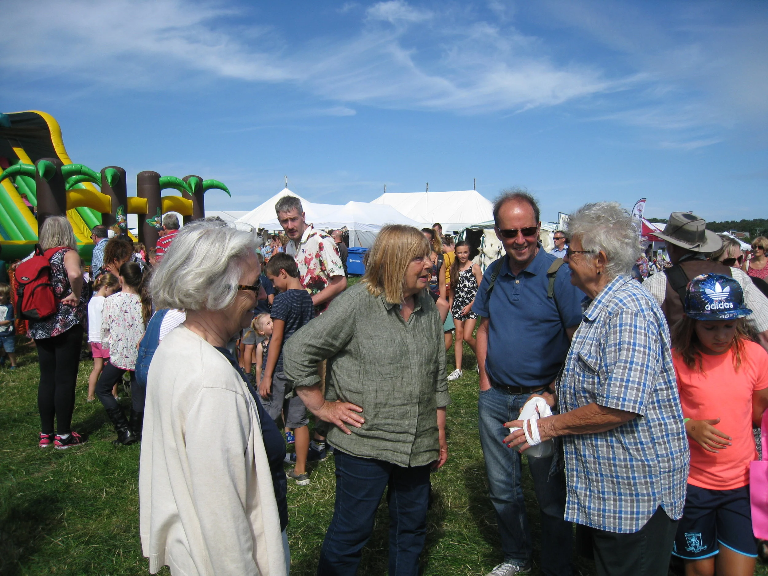  Egton--Ag. Show--The view with Carrol Benner Kindel , Eileen and Terry Shone and Maggie Hall 