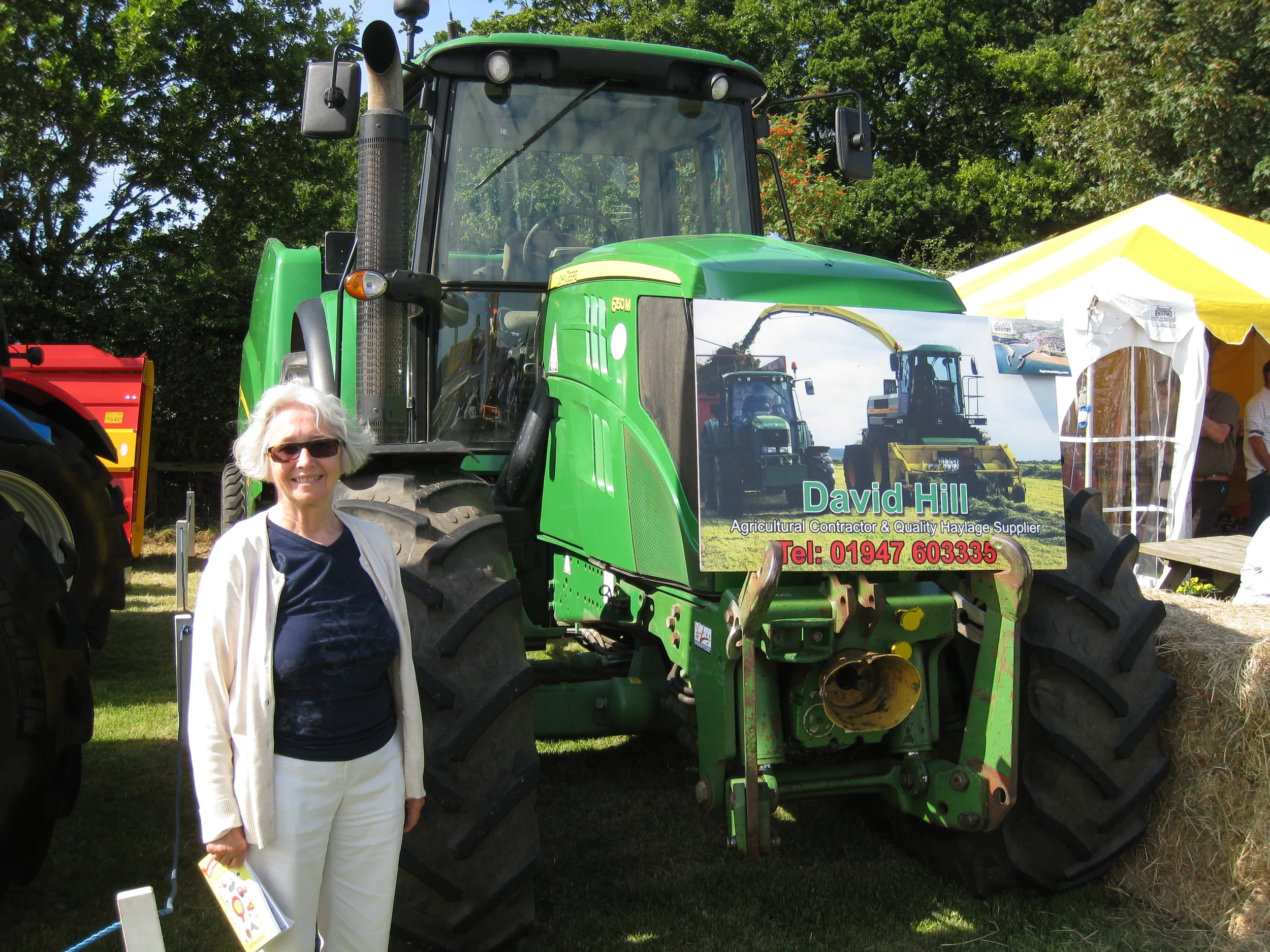  Egton--Ag. Show--Machinery--Carrol Benner Kindel with John Deere 