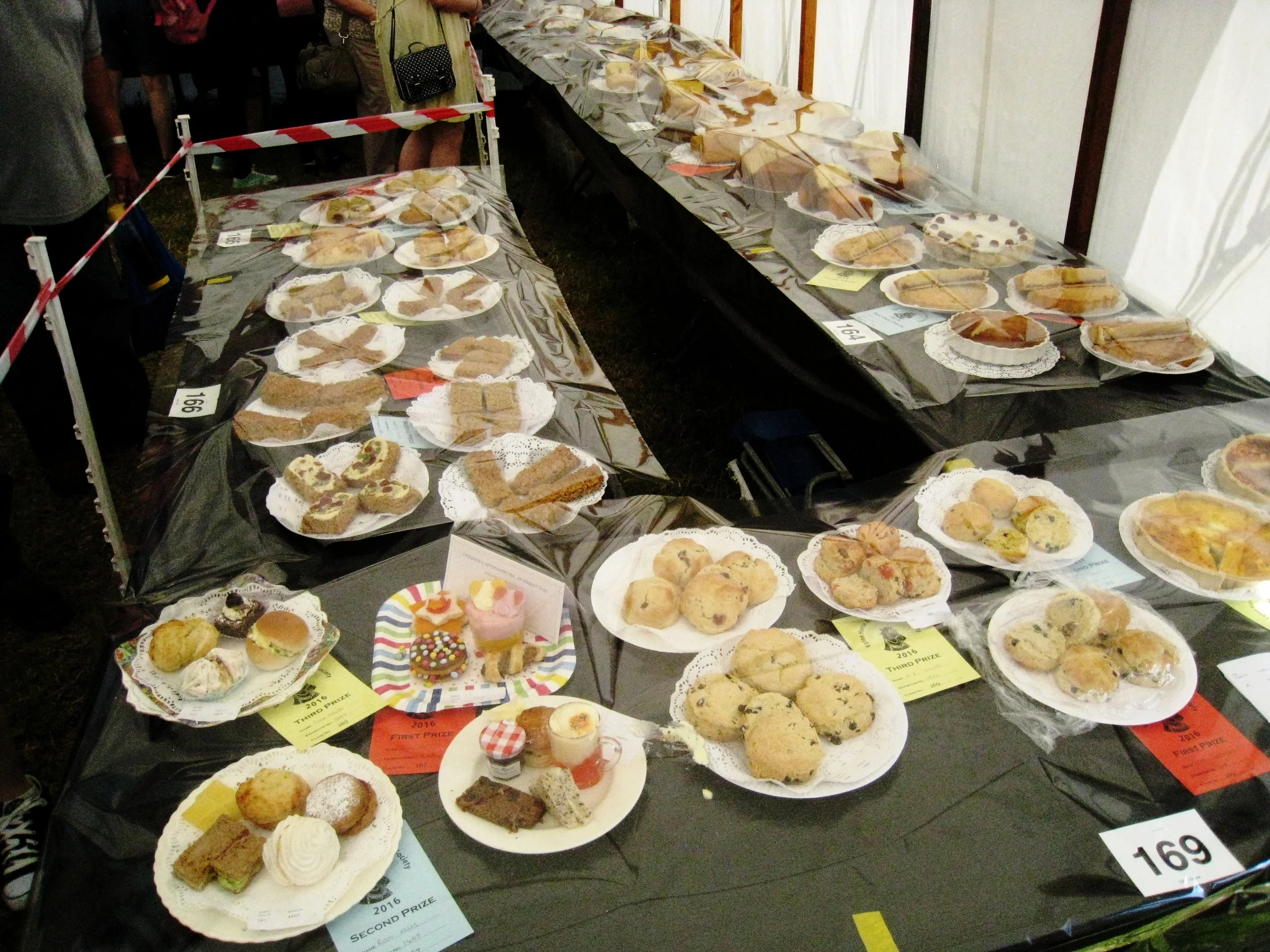  Egton--Ag. Show--Ag. Judging tent--Prize baked goods 