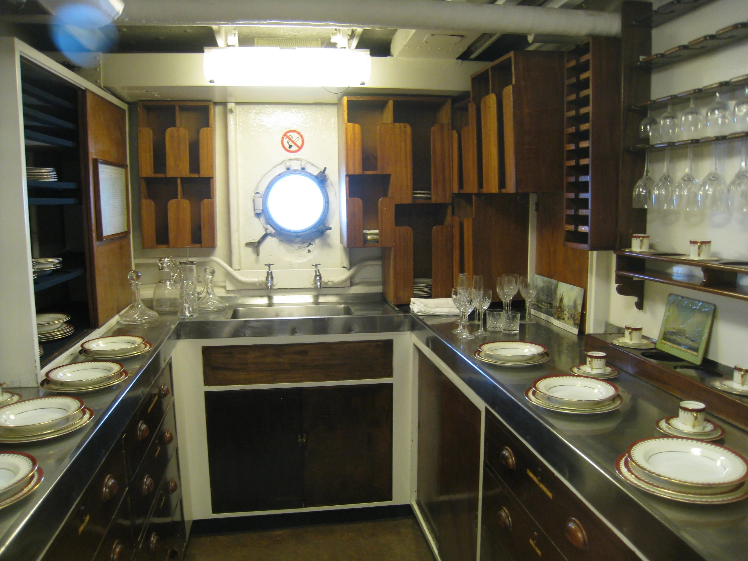  Leith--The Royal Yacht Britannia--Main dishwashing room 