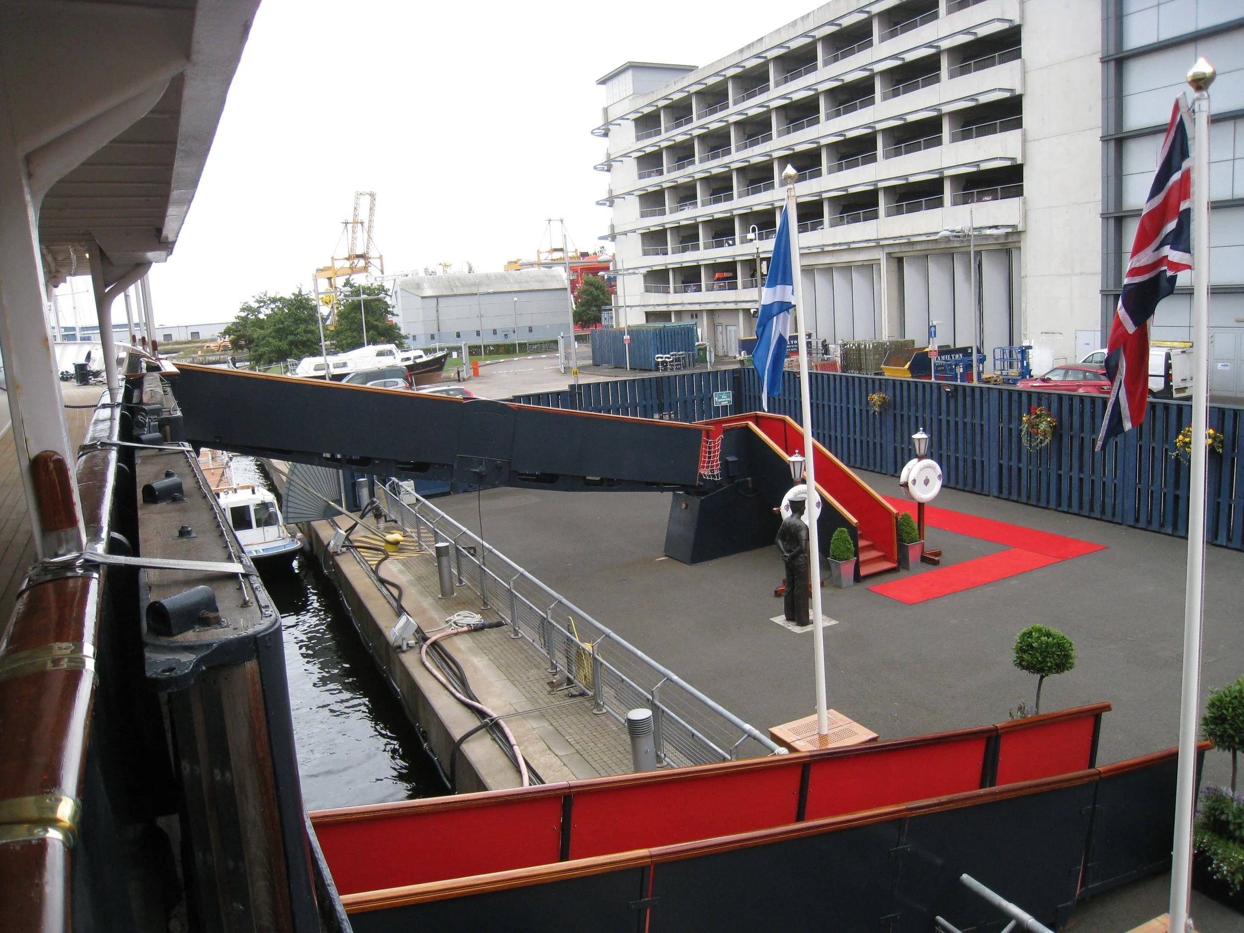  Leith--The Royal Yacht Britannia--Normal Gang Plank and the Royal Gangplank 