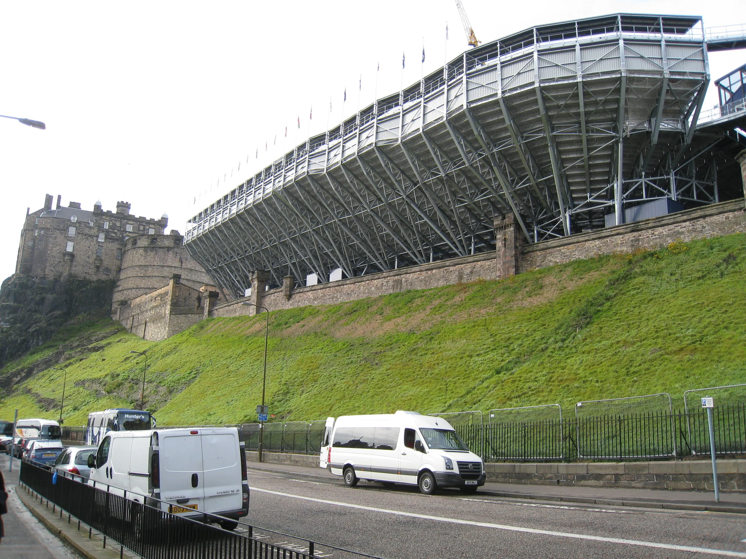  Edinburgh--View of Castle with Festival Stands 