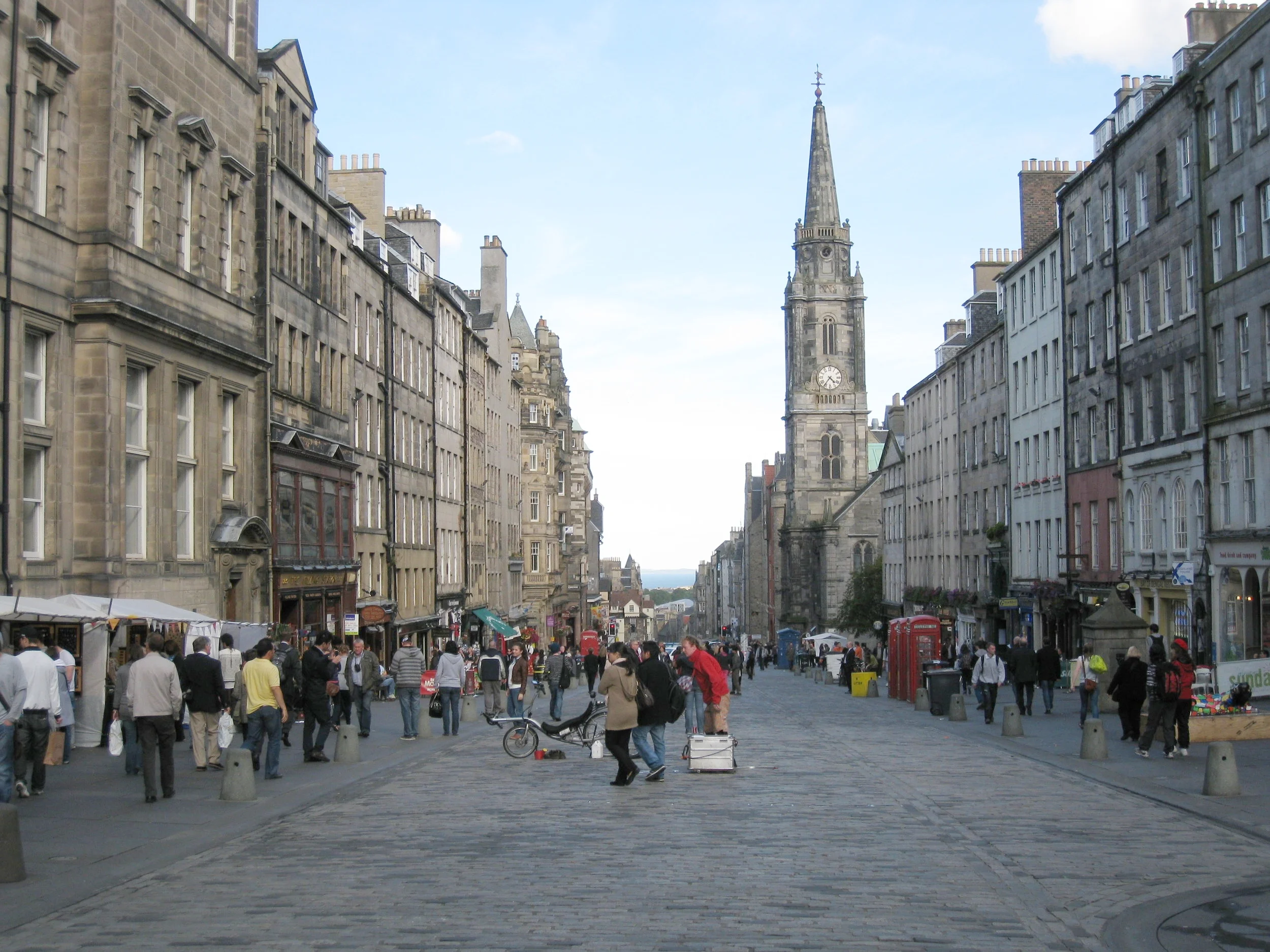  Edinburgh--Royal Mile, Middle section looking east to Firth of Forth 