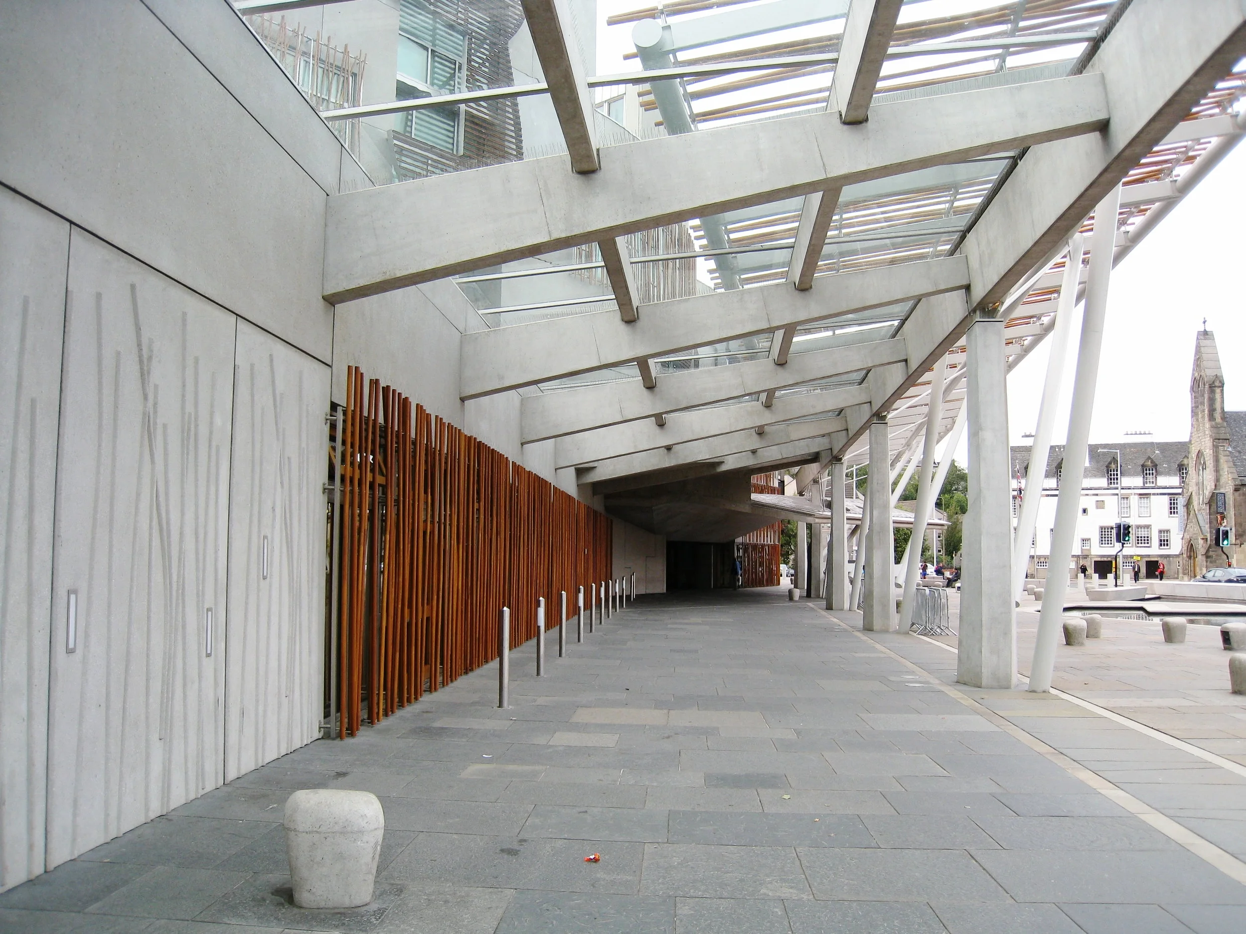  Edinburgh--Scottish Parliment Building--Looking towards entrance 