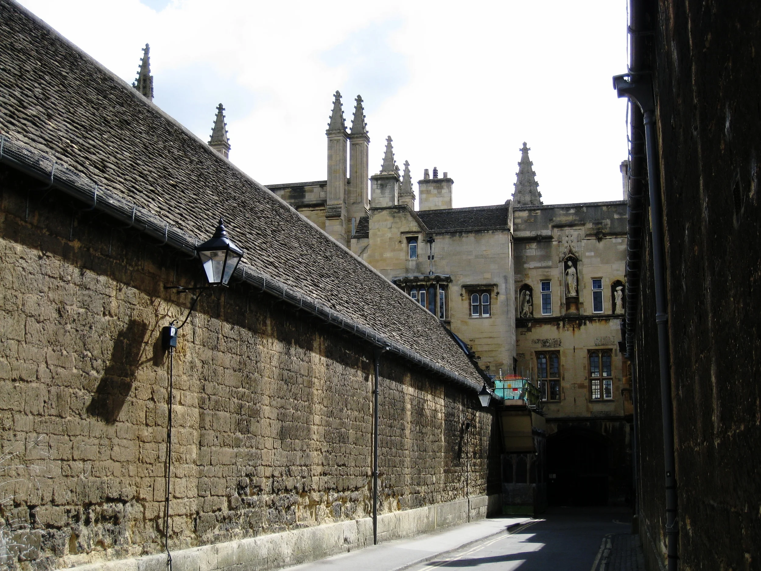  Oxford 2016--New College Lane--Back entrance to New College 
