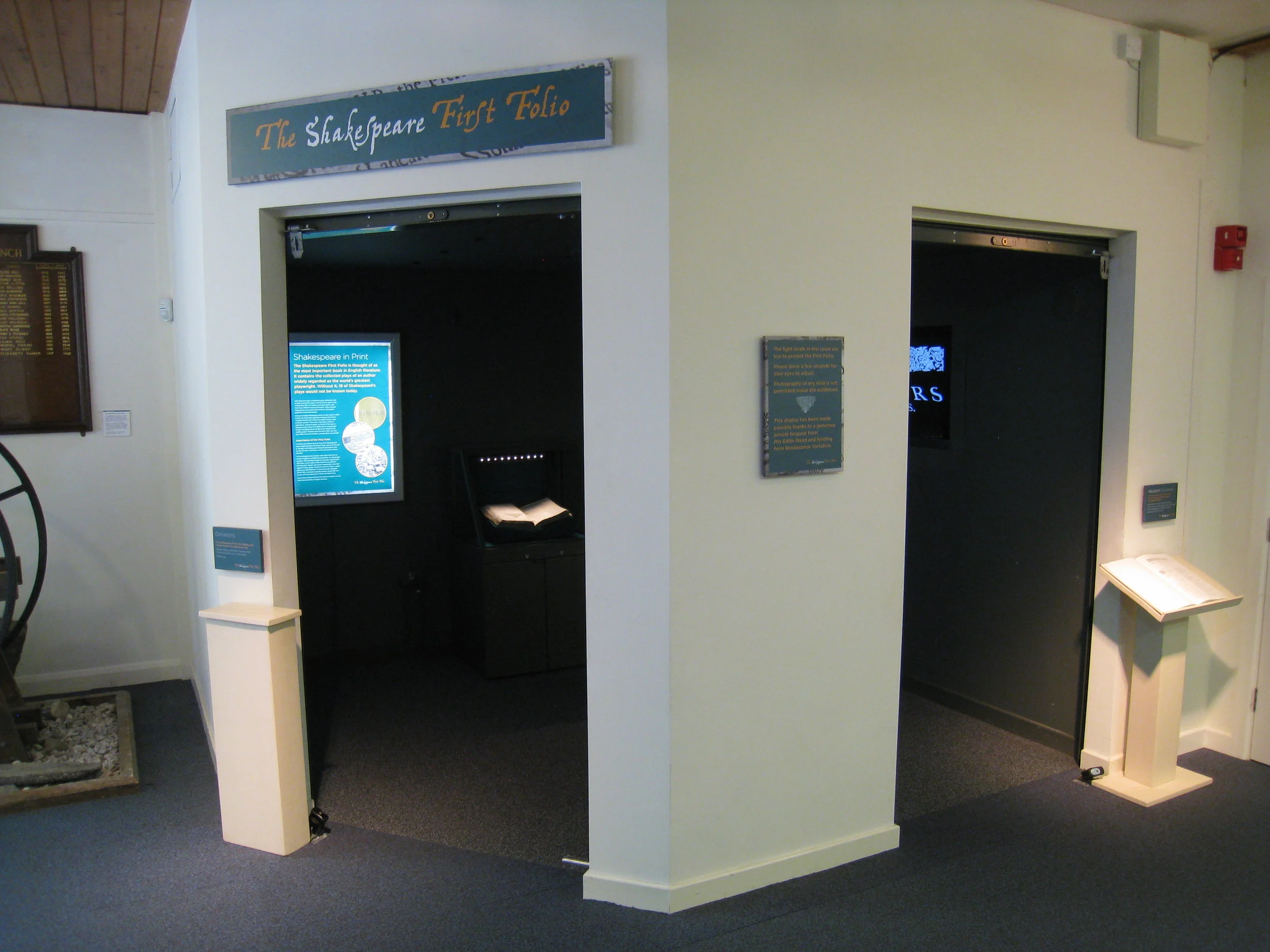  Skipton--Shakespeare First Folio room 
