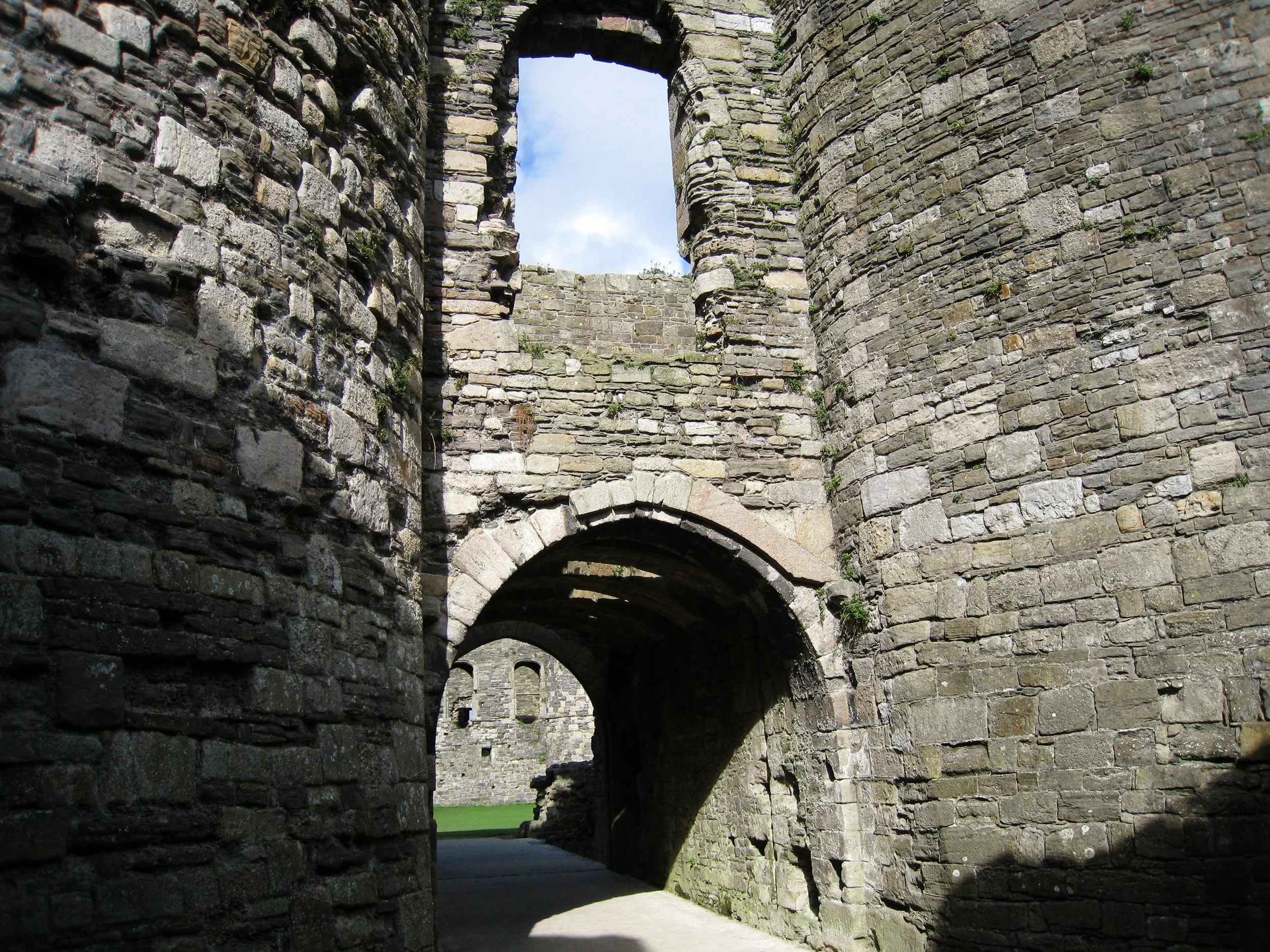  Wales--Beaumaris--Castle gate to inner ward 