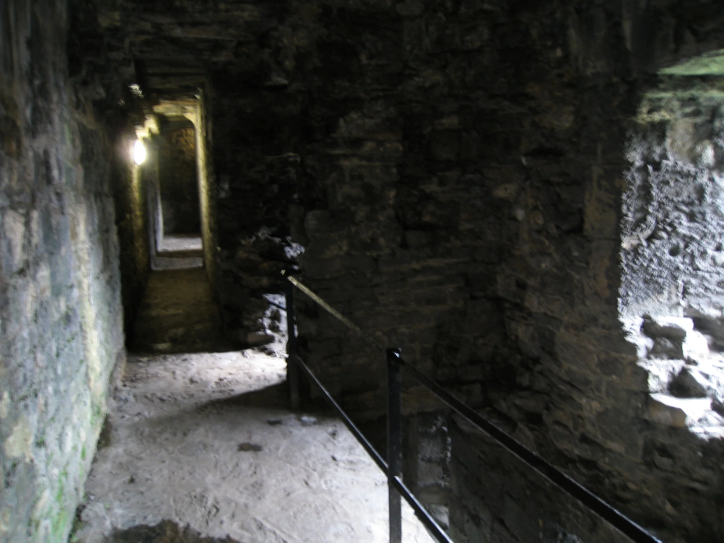  Wales--Beaumaris--Castle inner ward corridors inside walls 