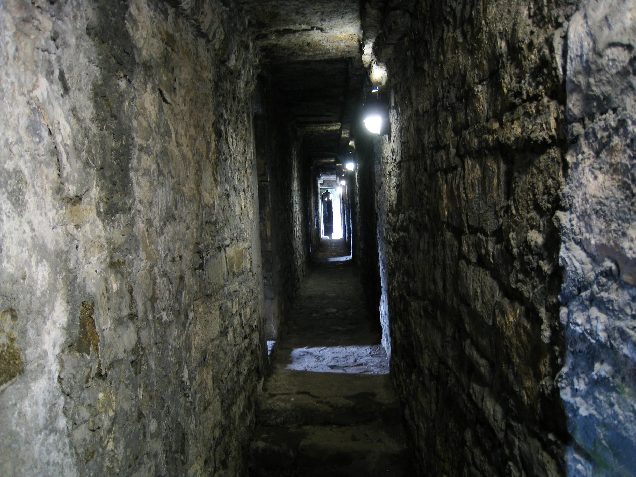  Wales--Beaumaris--Castle inner ward corridor inside walls 