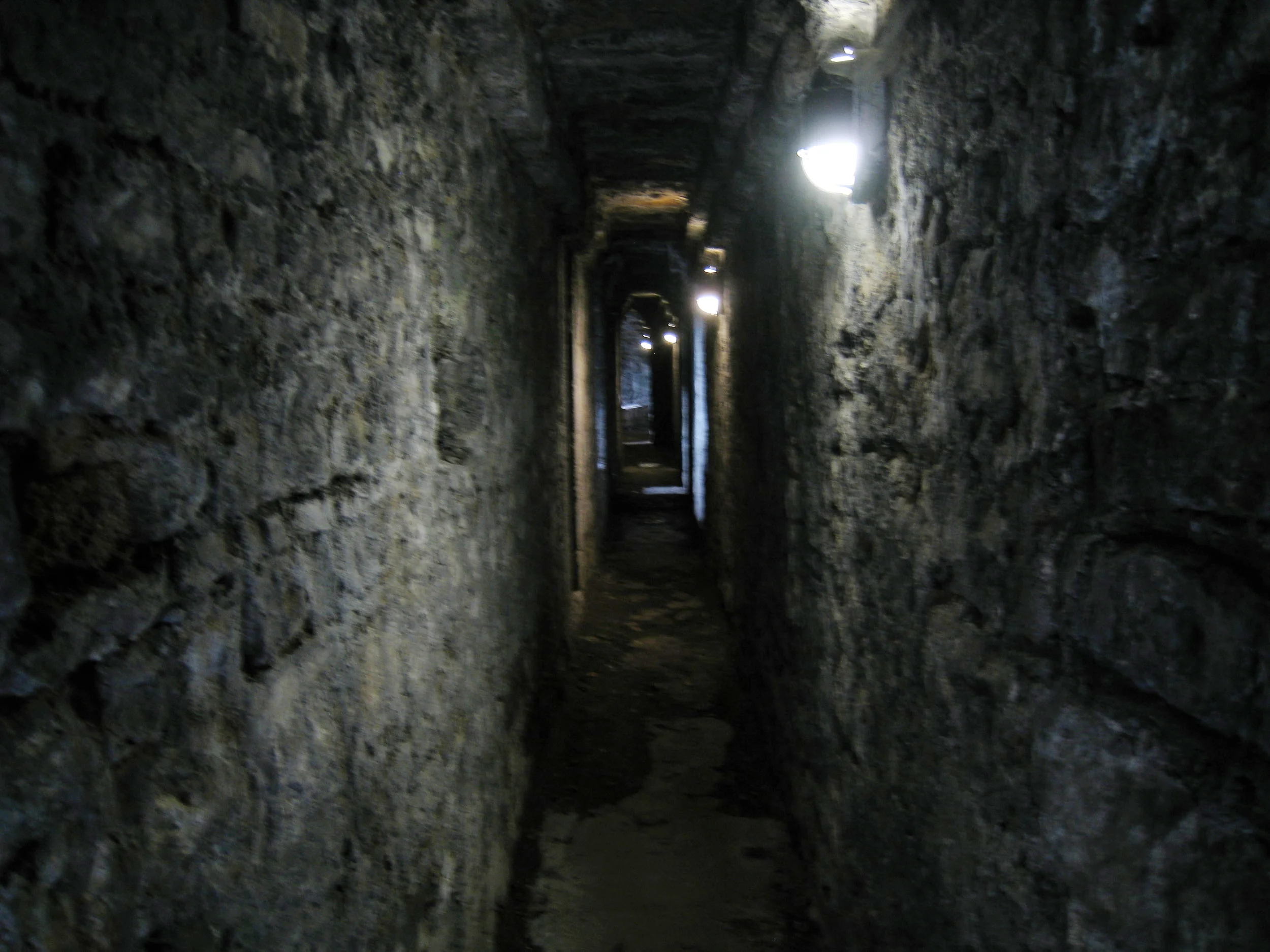  Wales--Beaumaris--Castle inner ward corridor in walls 