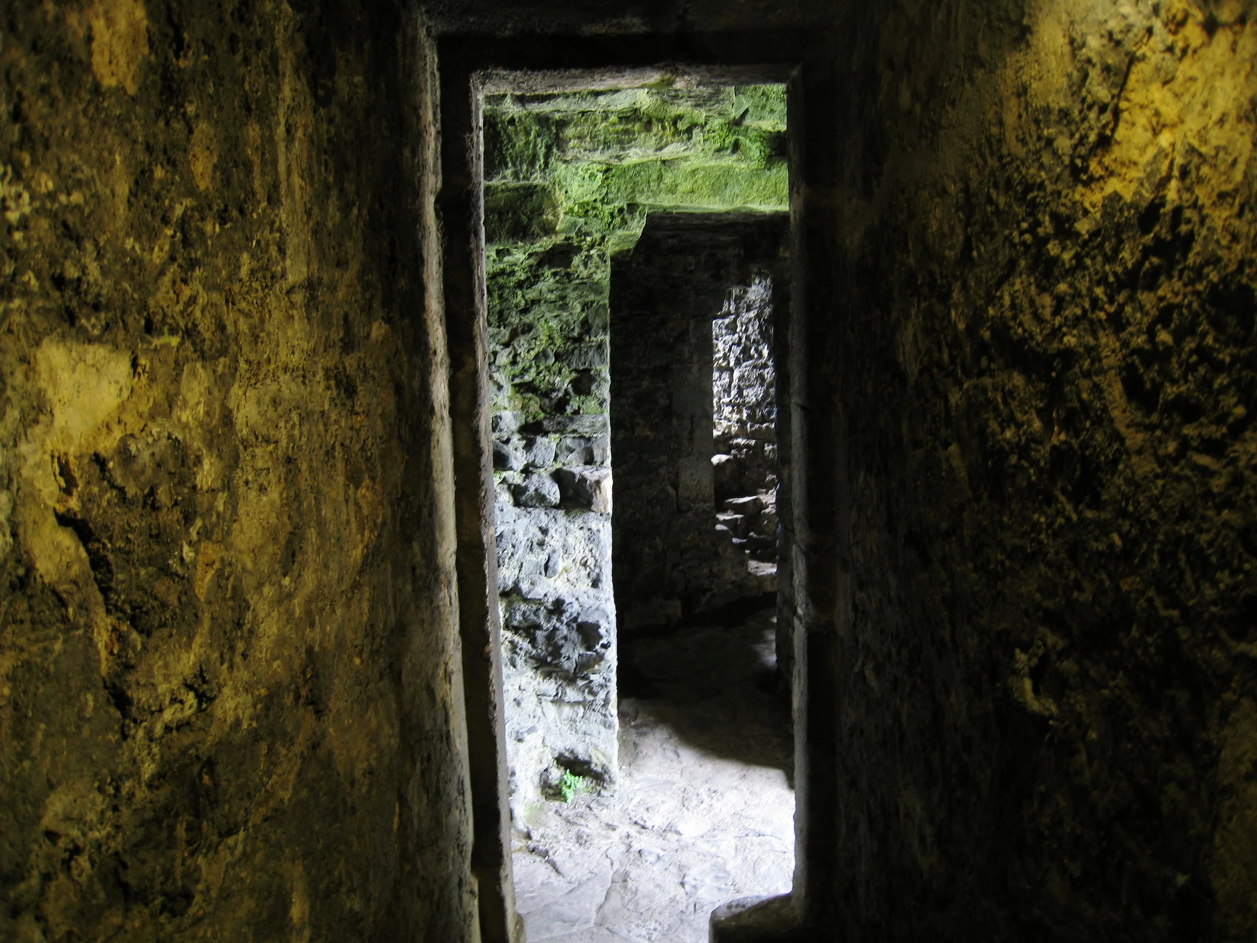  Wales--Beaumaris--Castle inner ward corridors in walls 