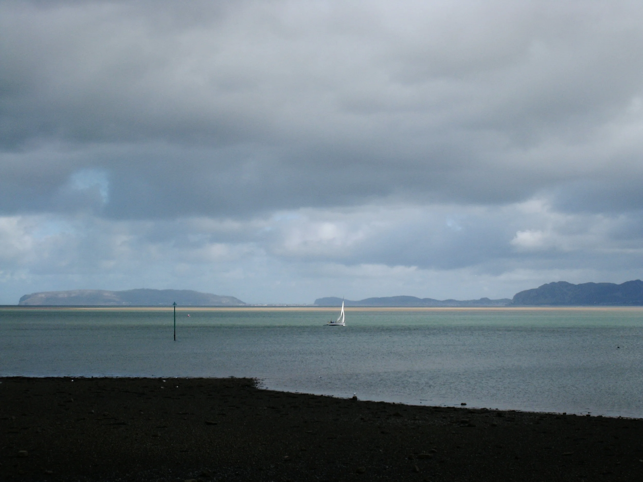  Wales--Beaumaris--View towards the Orme, Promontory Llandudlo and Conway 
