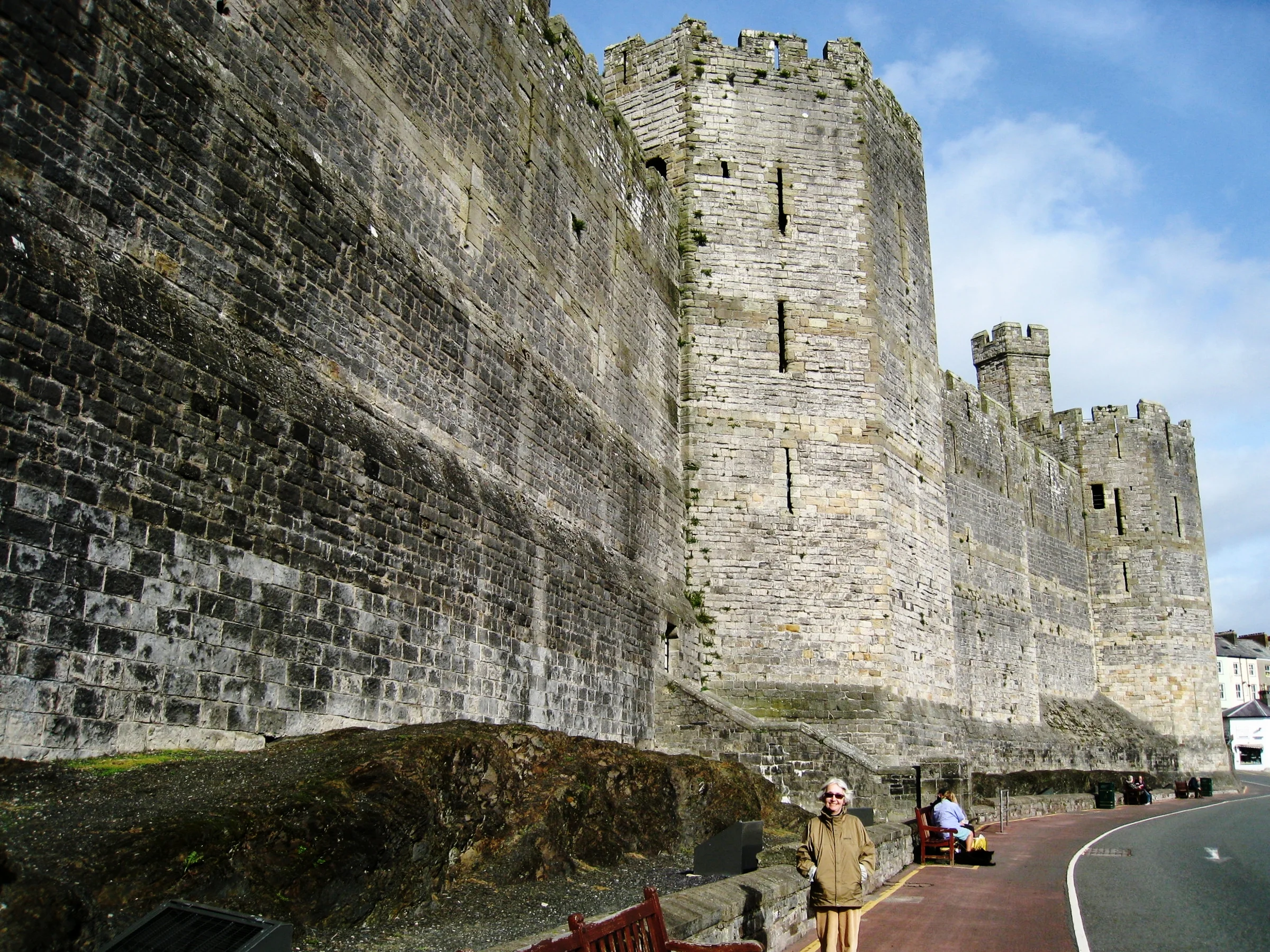  Caernarvon--Castle on town square side 