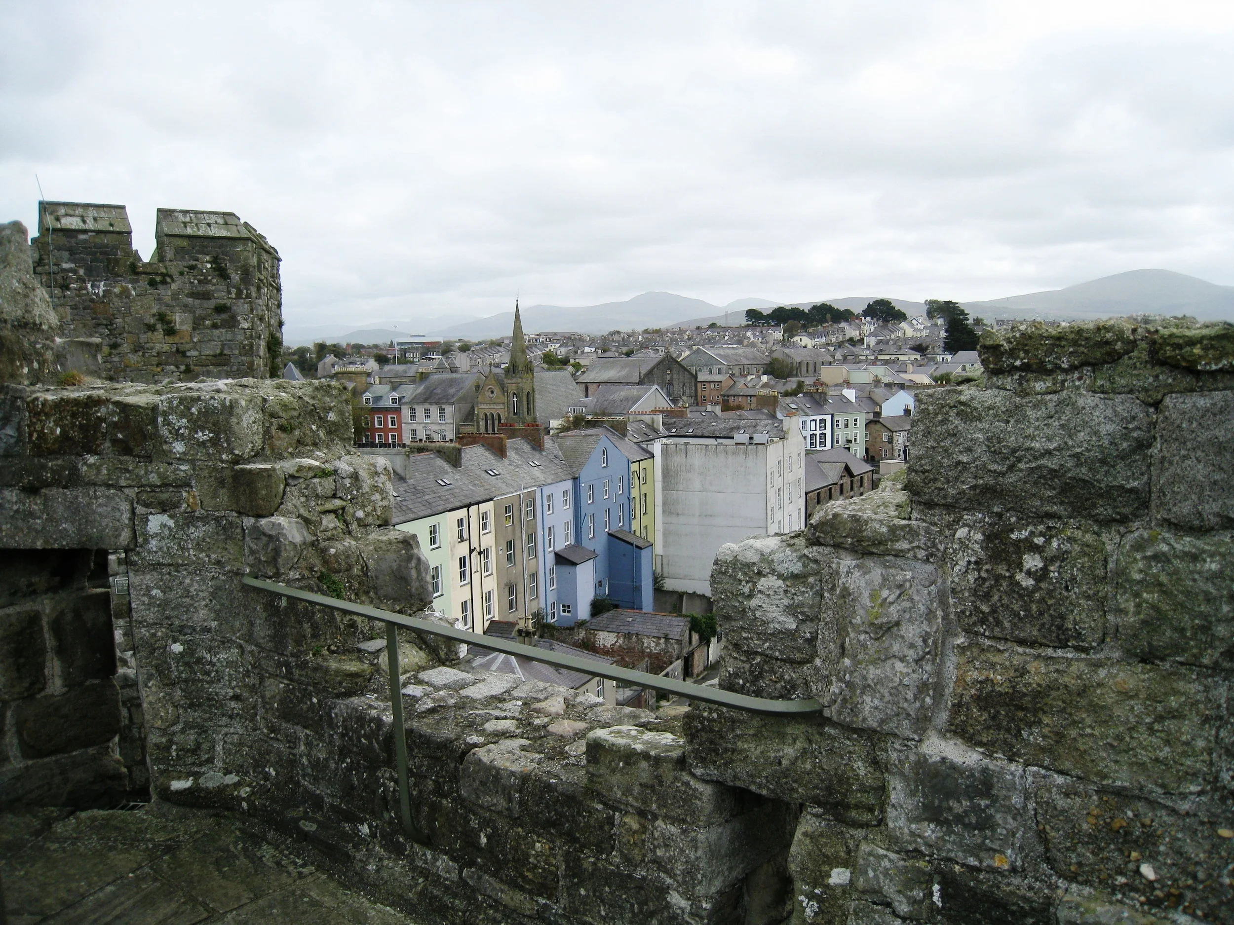  Caernarvon--Castle looking towards main square 
