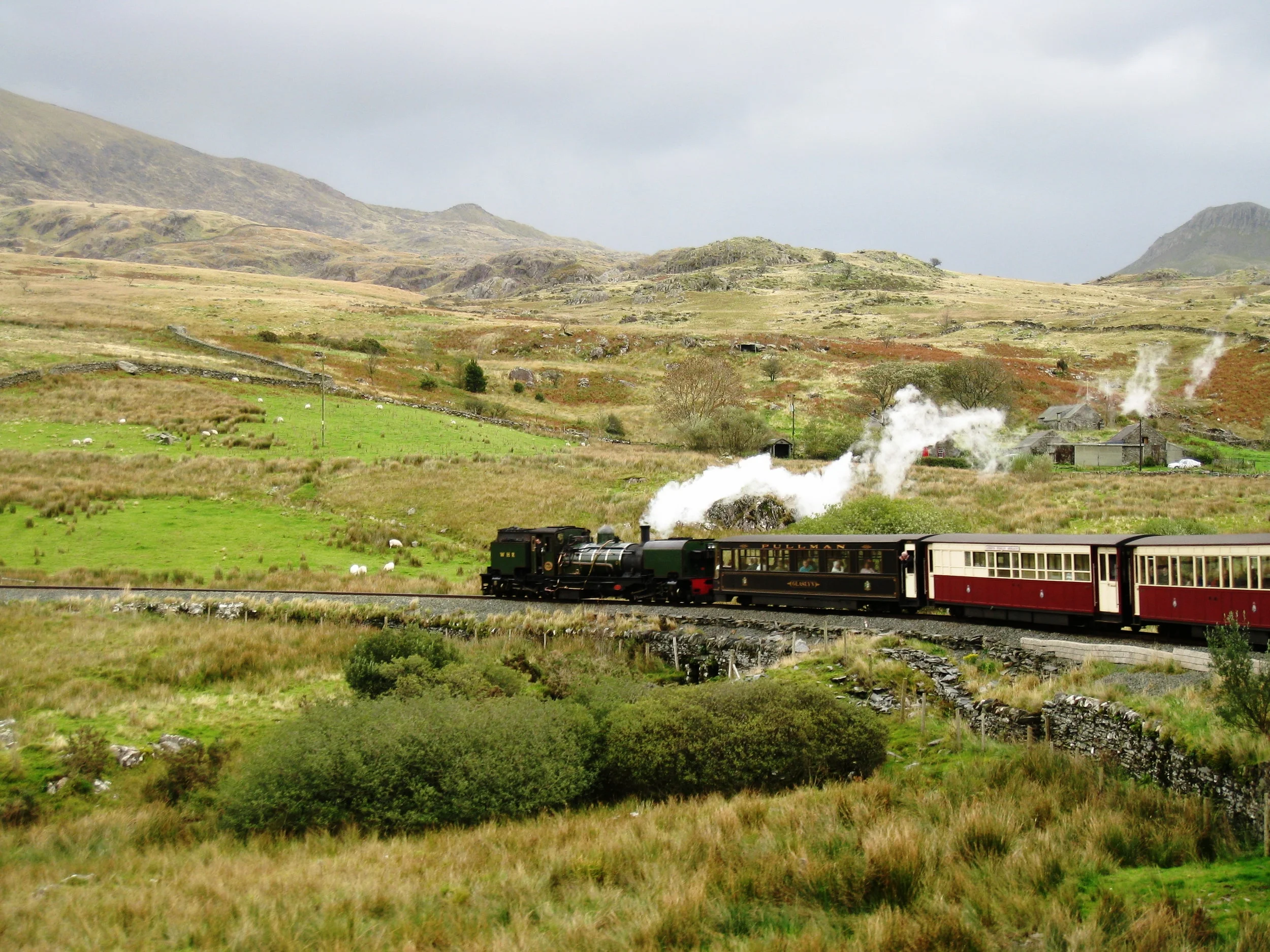  Wales--Welsh Highland Railroad near Rhyd Ddu.&nbsp; Snowdon Mountain 