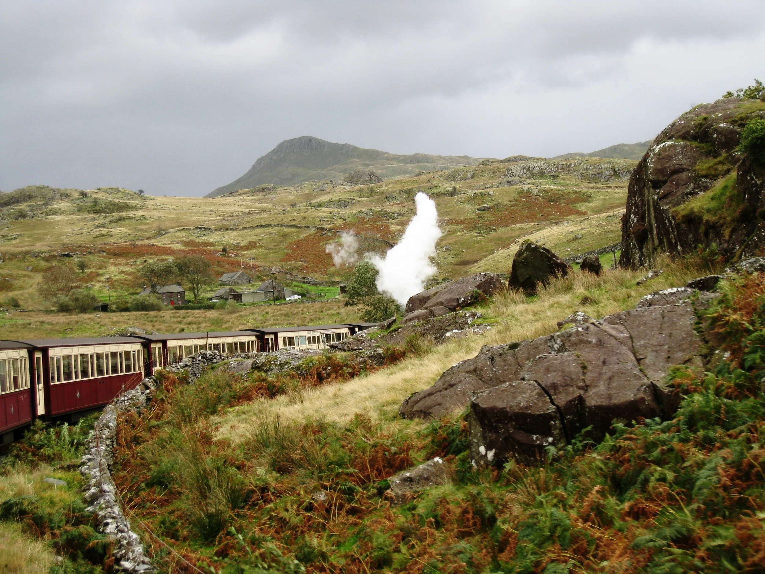  Wales--Welsh Highland Railroad near Rhyd Ddu.&nbsp; Snowdon Mountain 
