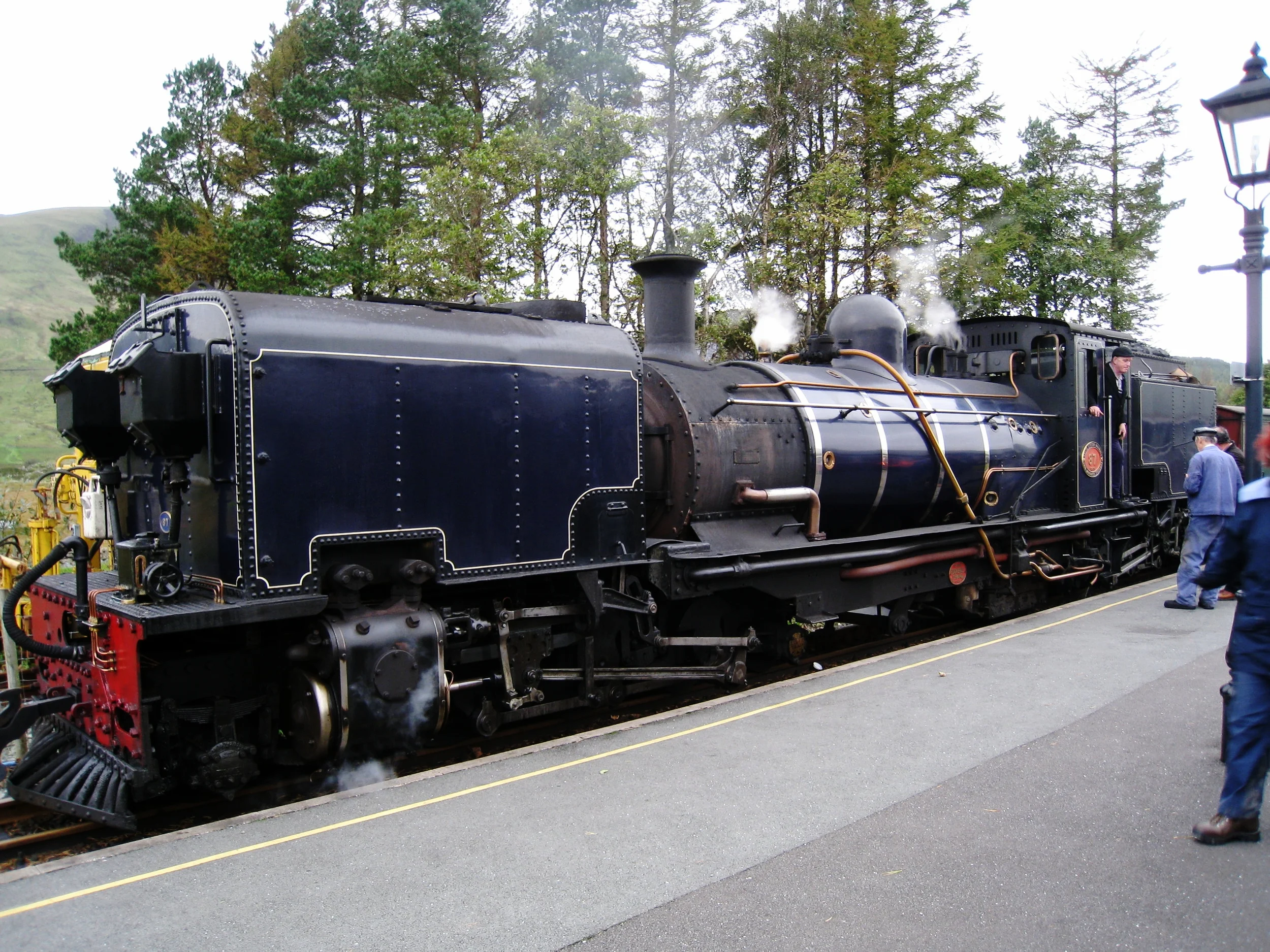  Wales--Welsh Highland Railroad in Rhyd Ddu.&nbsp; Train going the other way 