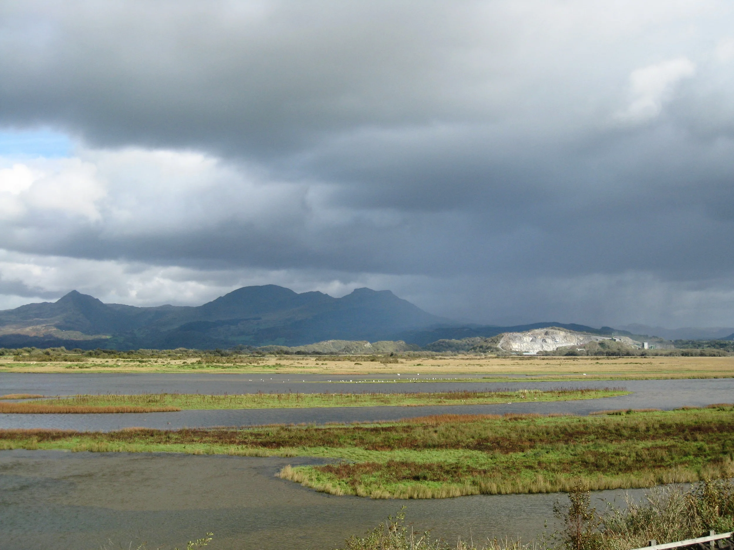 Wales--View from Porthmadog with Slate mine 