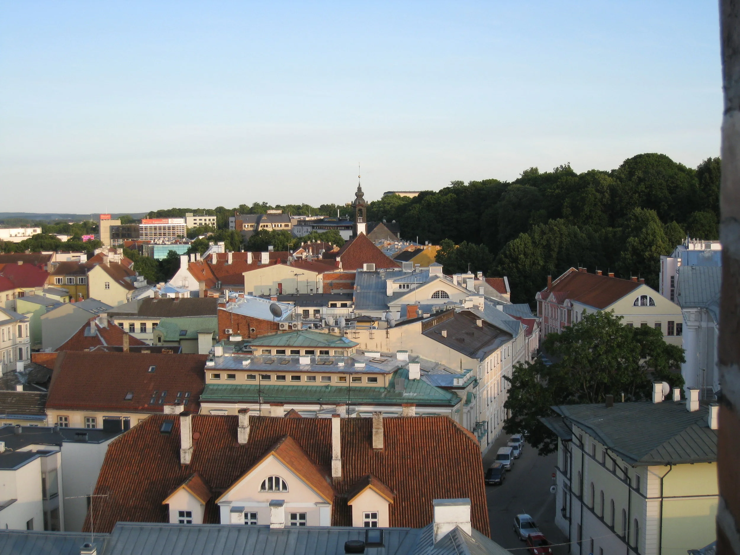  Tartu--Looking towards main plaza from St. Johns Church tower 