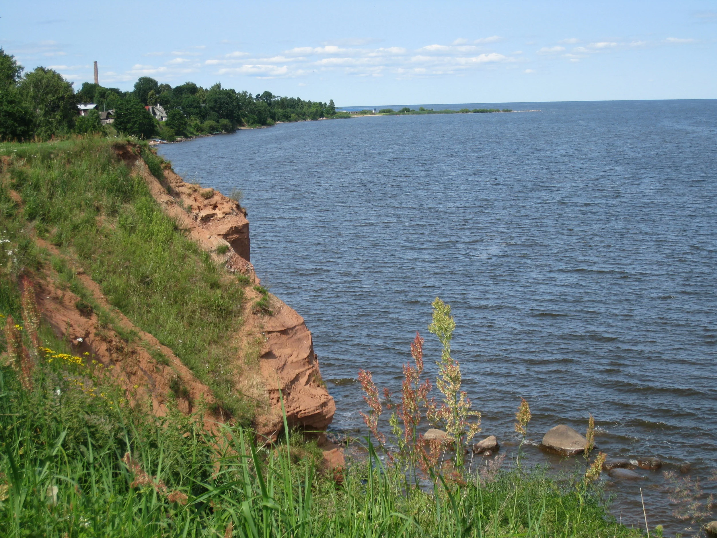  Tartu--On Lake Peipsi--Kallaste--Beach--Red Sandstone outcrop, home to the rare Sand Martin 
