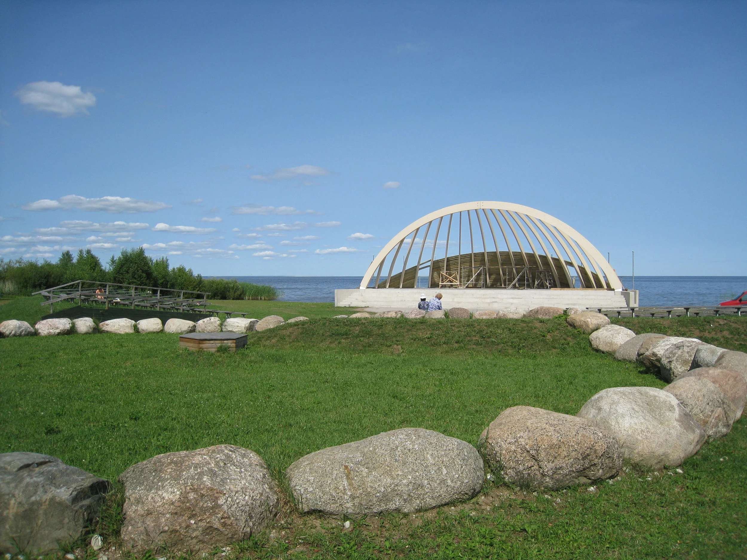  Tartu--On Lake Peipsi--Kasepaa--New concert shell on the lake 