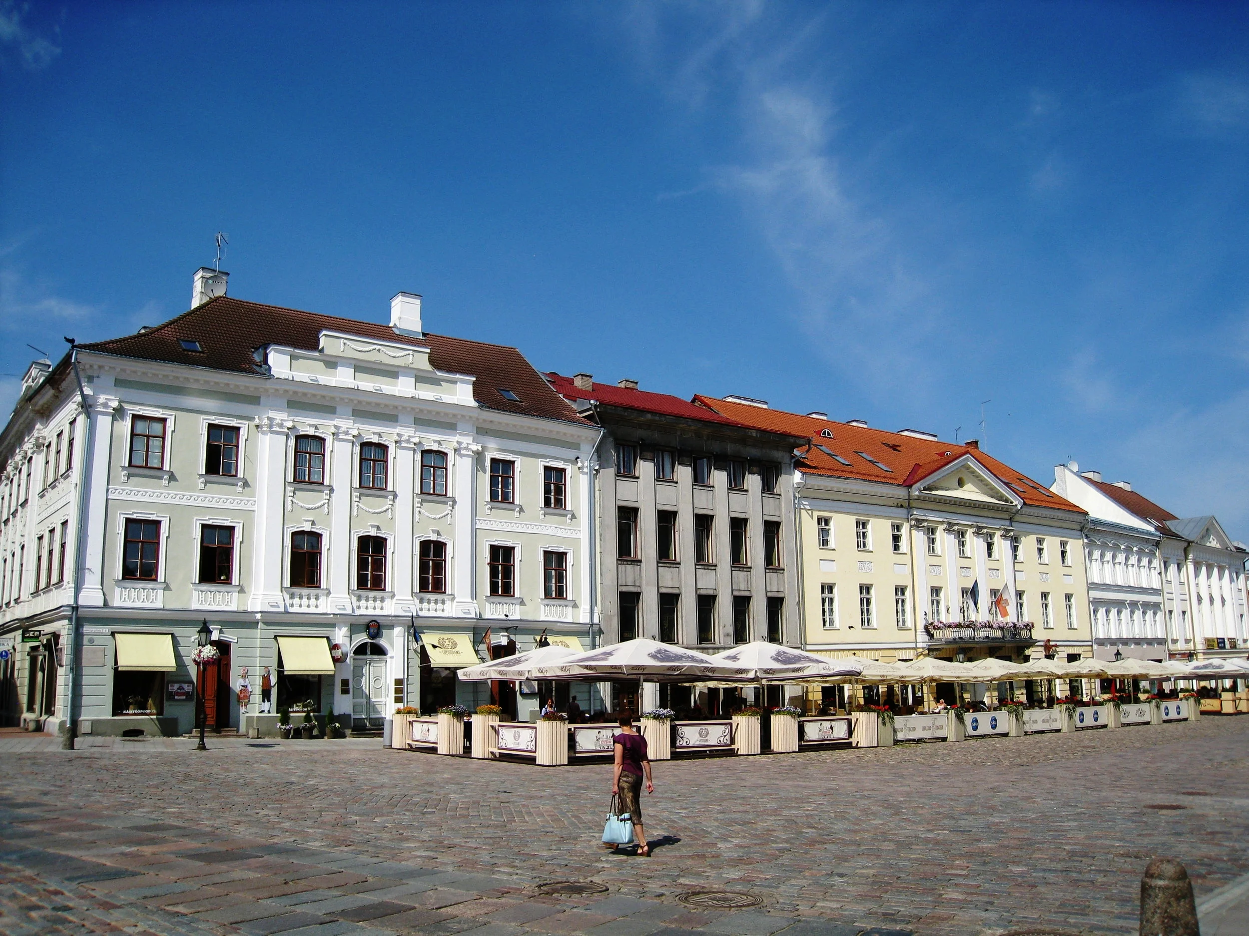  Tartu--The Main Plaza--Commercial Buildings and restaurants 