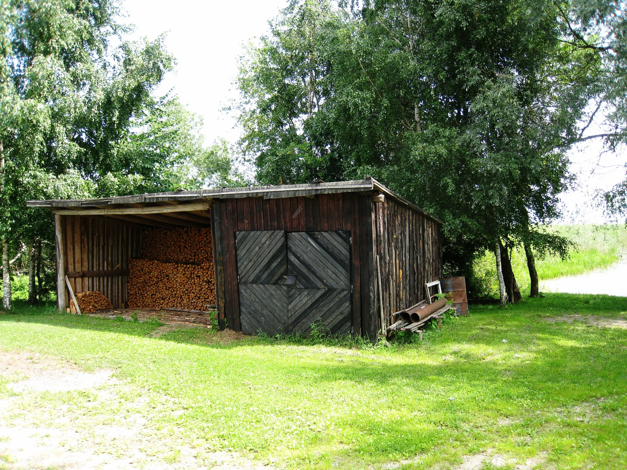  Tartu--On Lake Peipsi--Kasepaa--Wood storage for winter 