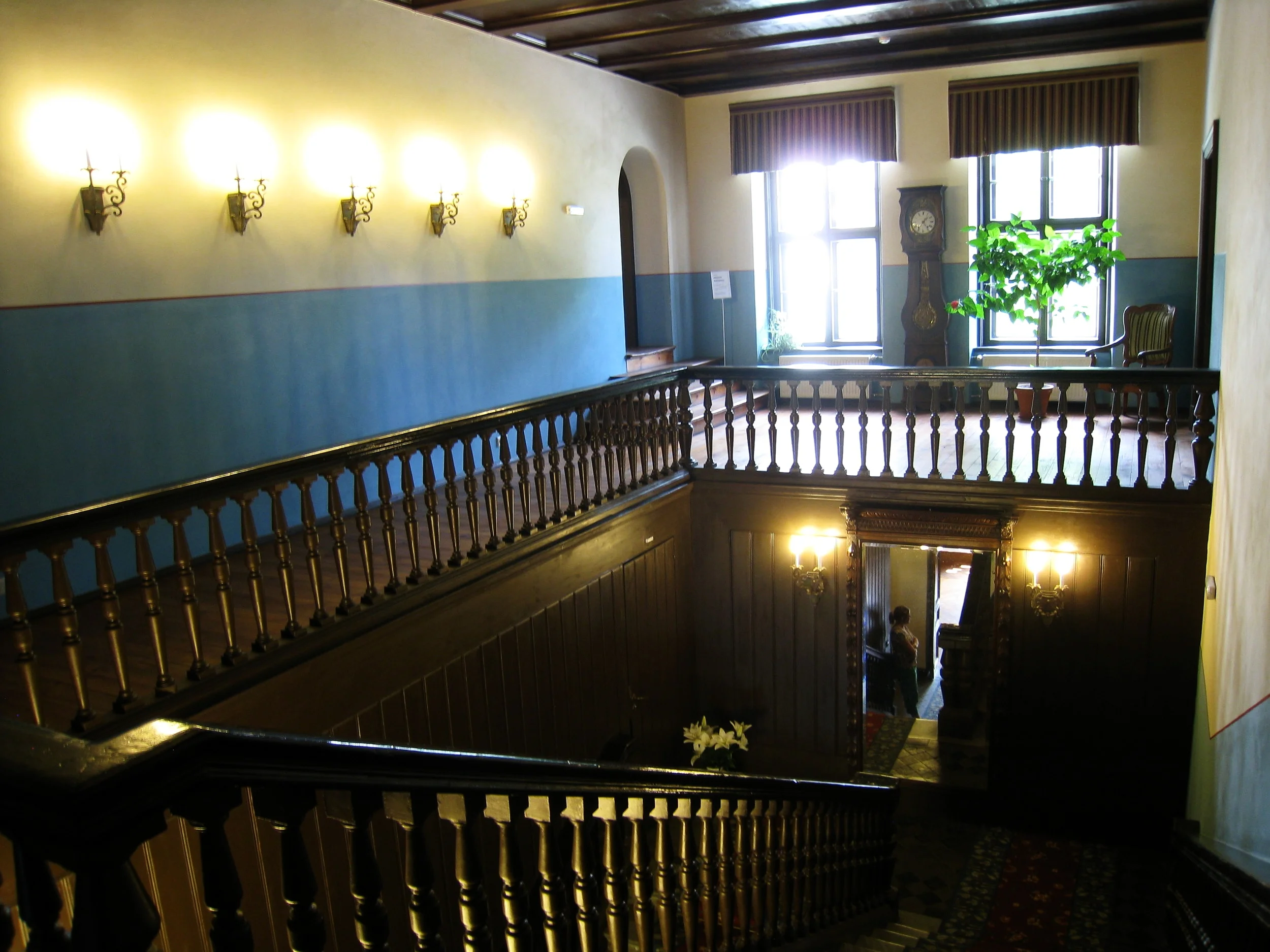 Tartu--On Lake Peipsi--Alatskivi--Alatskivi Palace--Interior--Main Stair (mirror) 