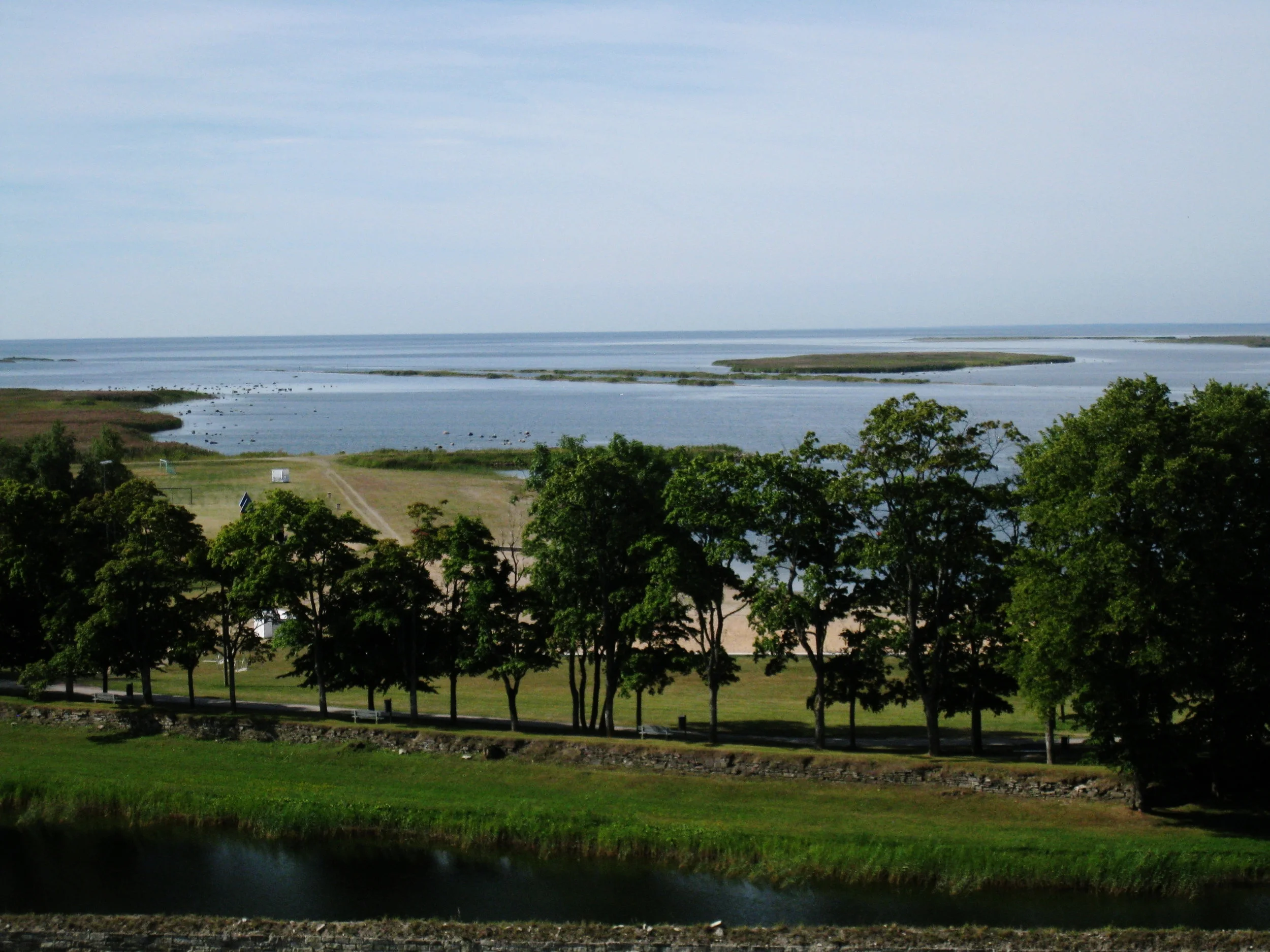  Saaremaa--Kuressaare--Fortress--Looking out towards beach and bay and Baltic 