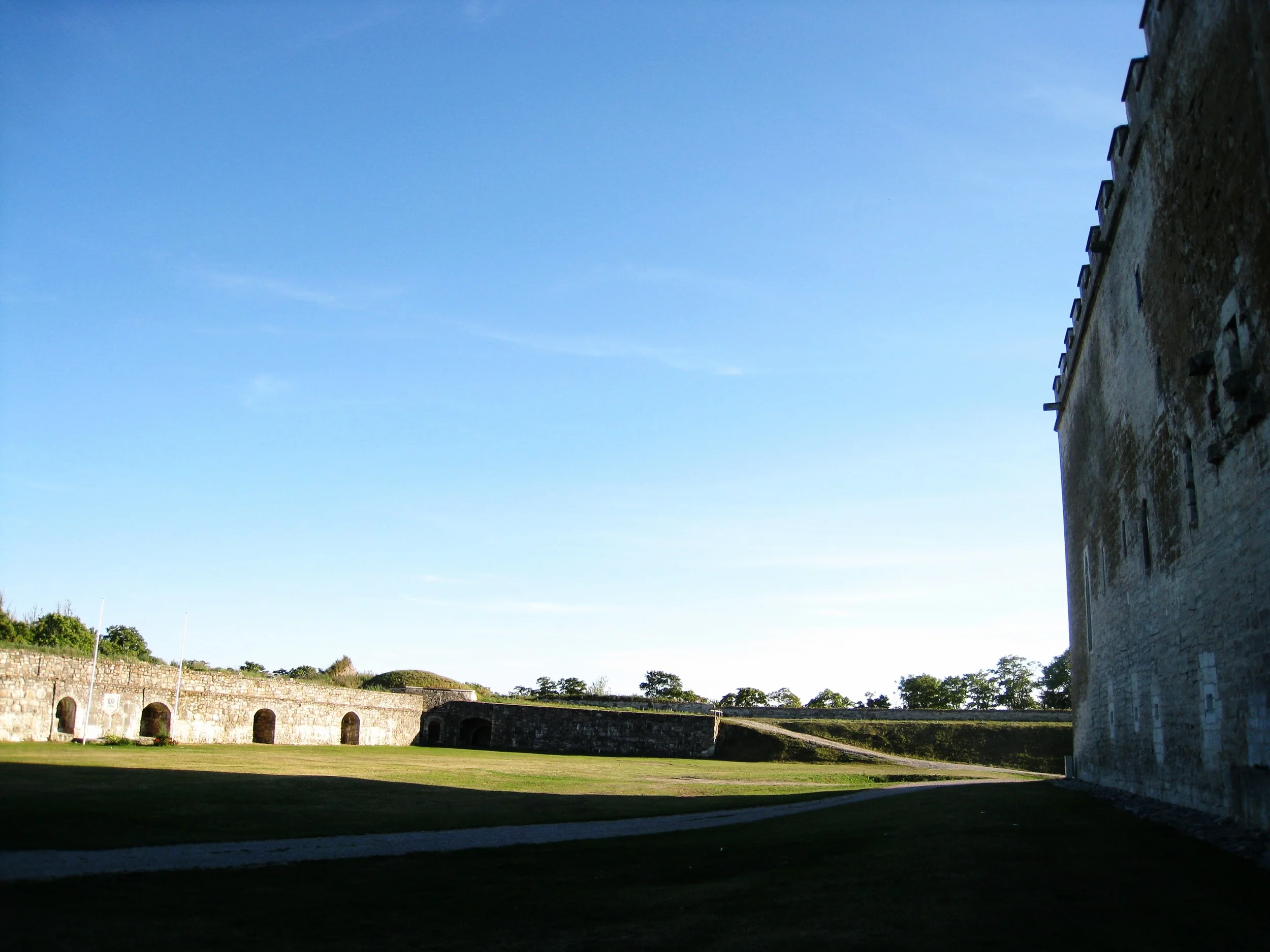  Saaremaa--Kuressaare--Fortress looking along western wall and fortifications 