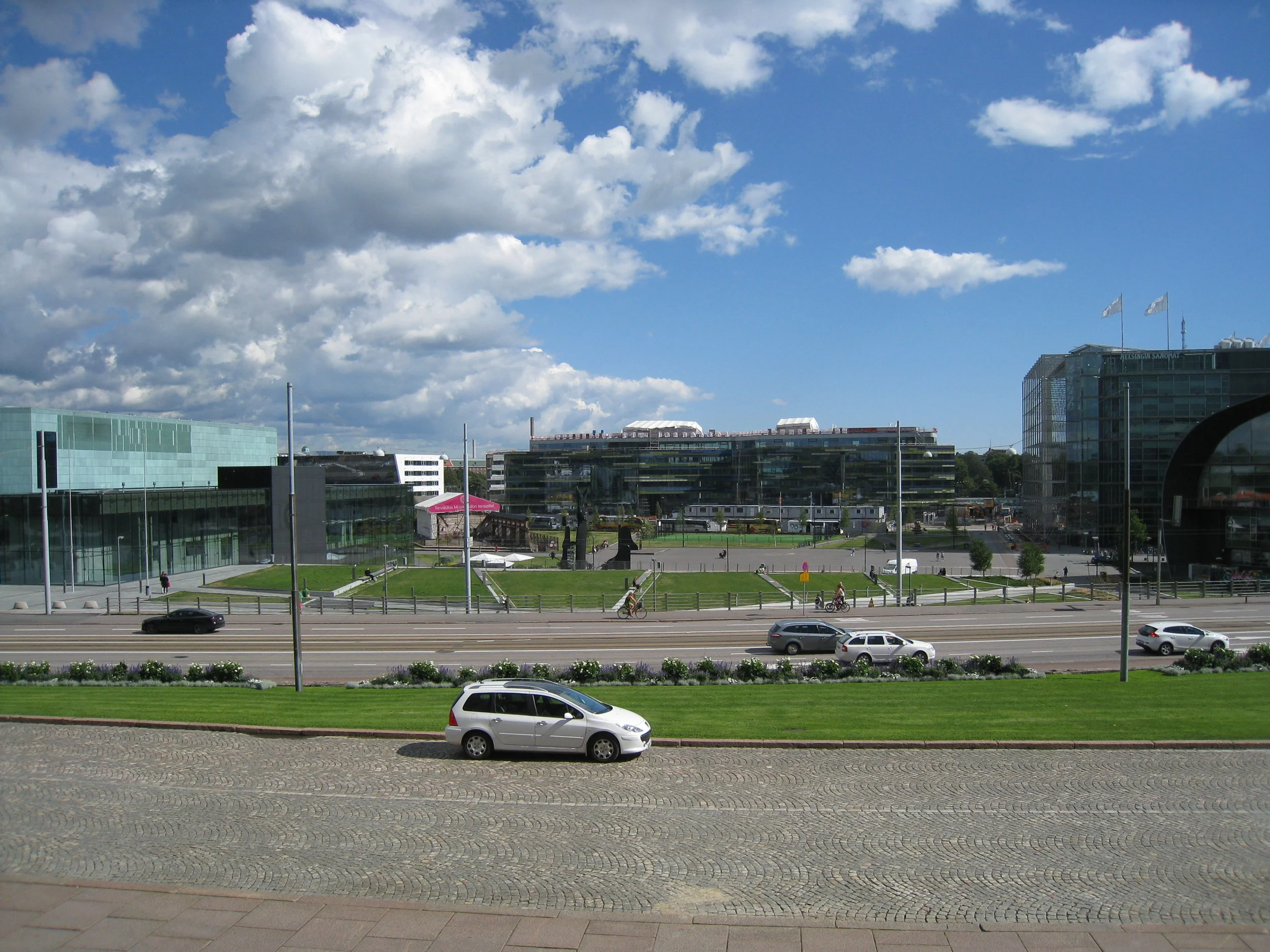  Helsinki--The park across from the Parliament building 