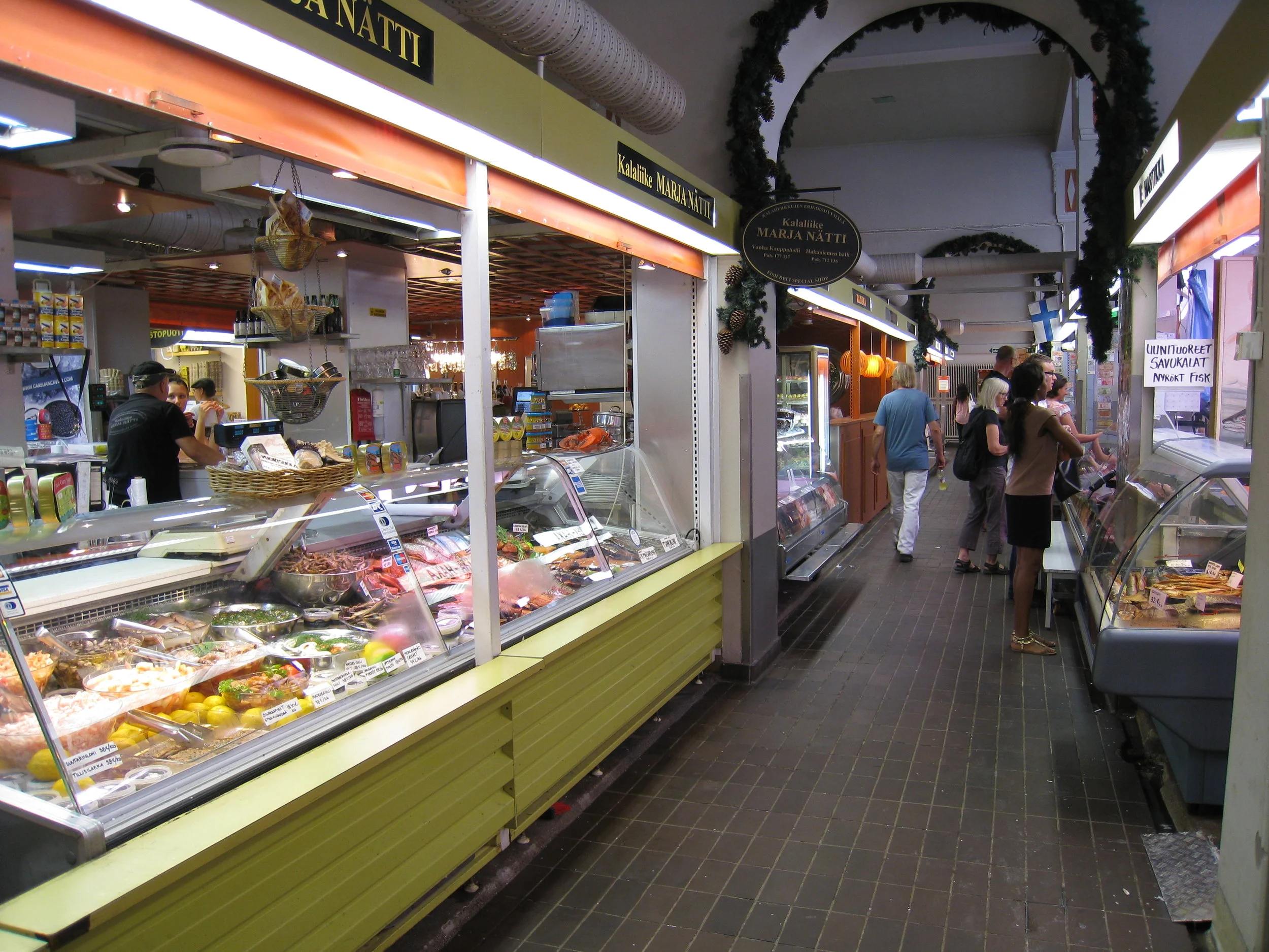  Helsinki--Central Market--interior--Fish monger 