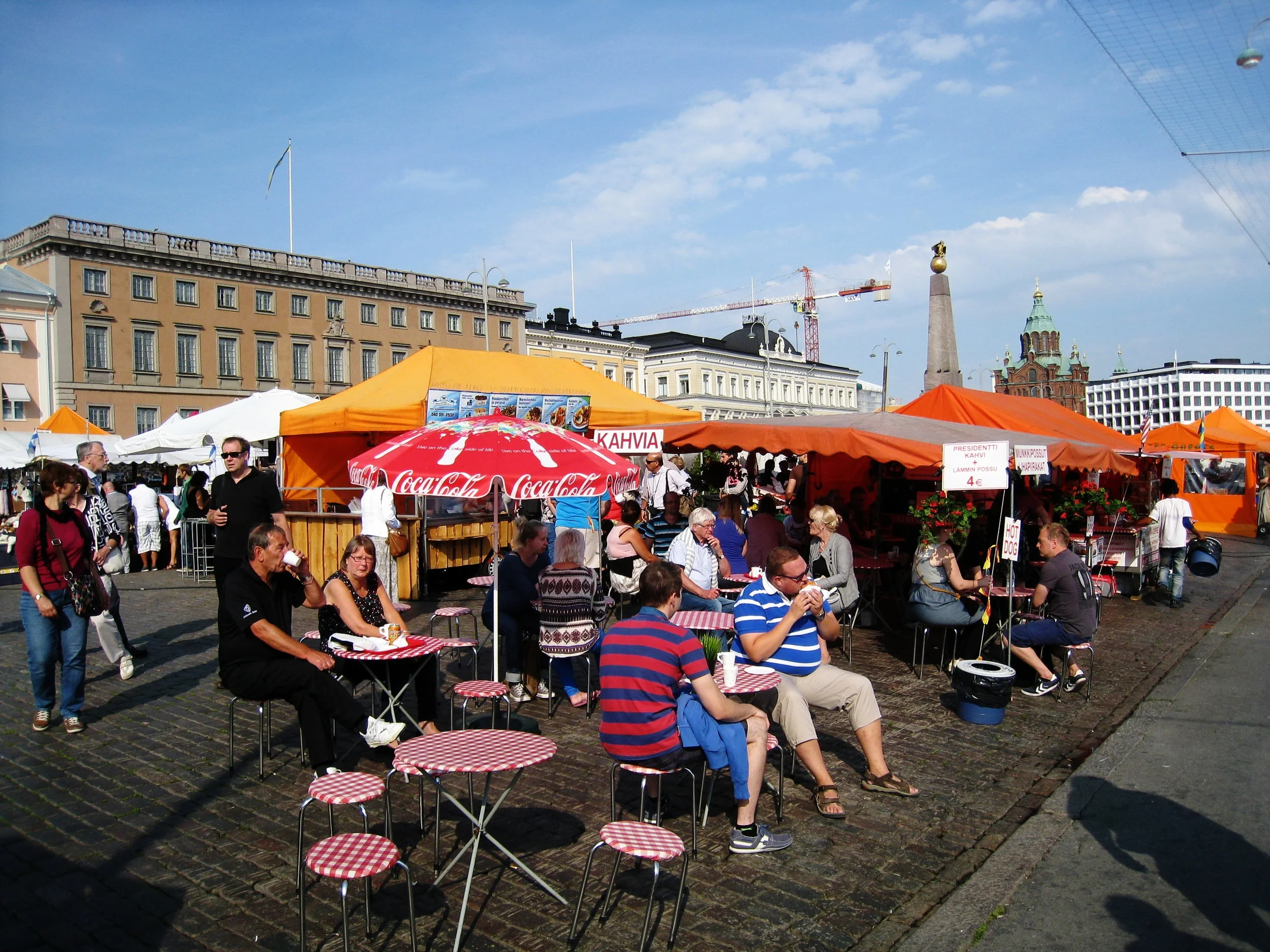  Helsinki--Market Square on the harbor, with Uspenski 