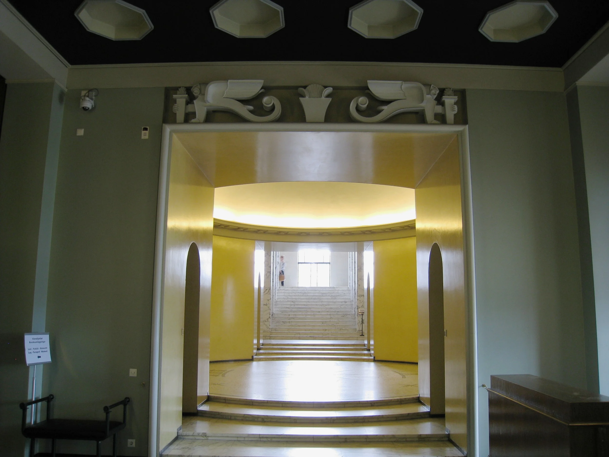  Helsinki--The Parliament--Interior stairway 