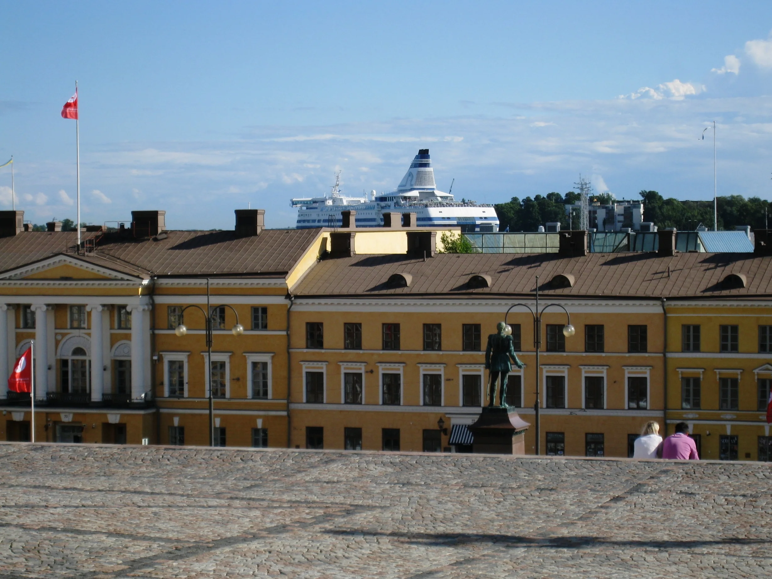 Helsinki--View from Helsinki Cathedral towards harbor 