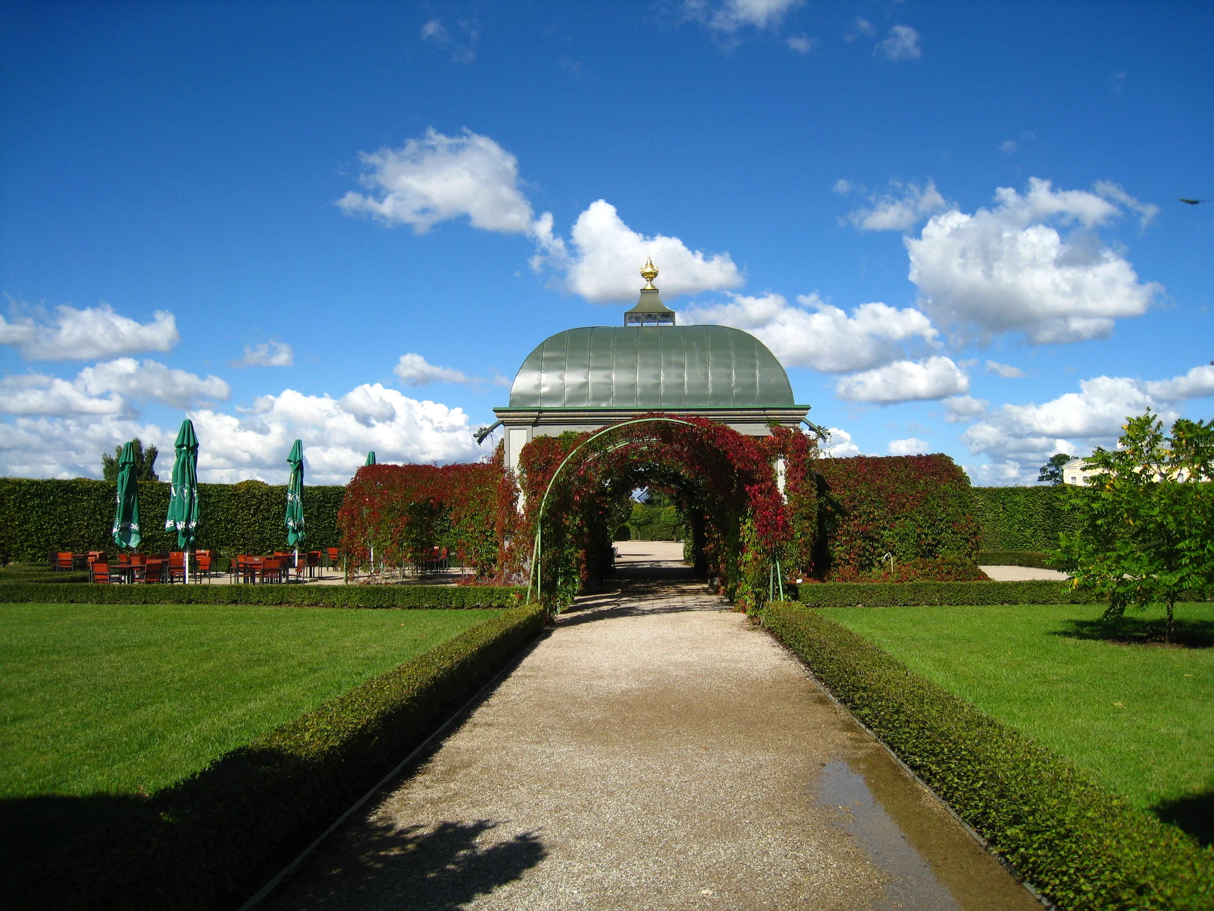  Rundale--Rundale House (Rastrelli) from 1700's--View of Garden Pavilion 