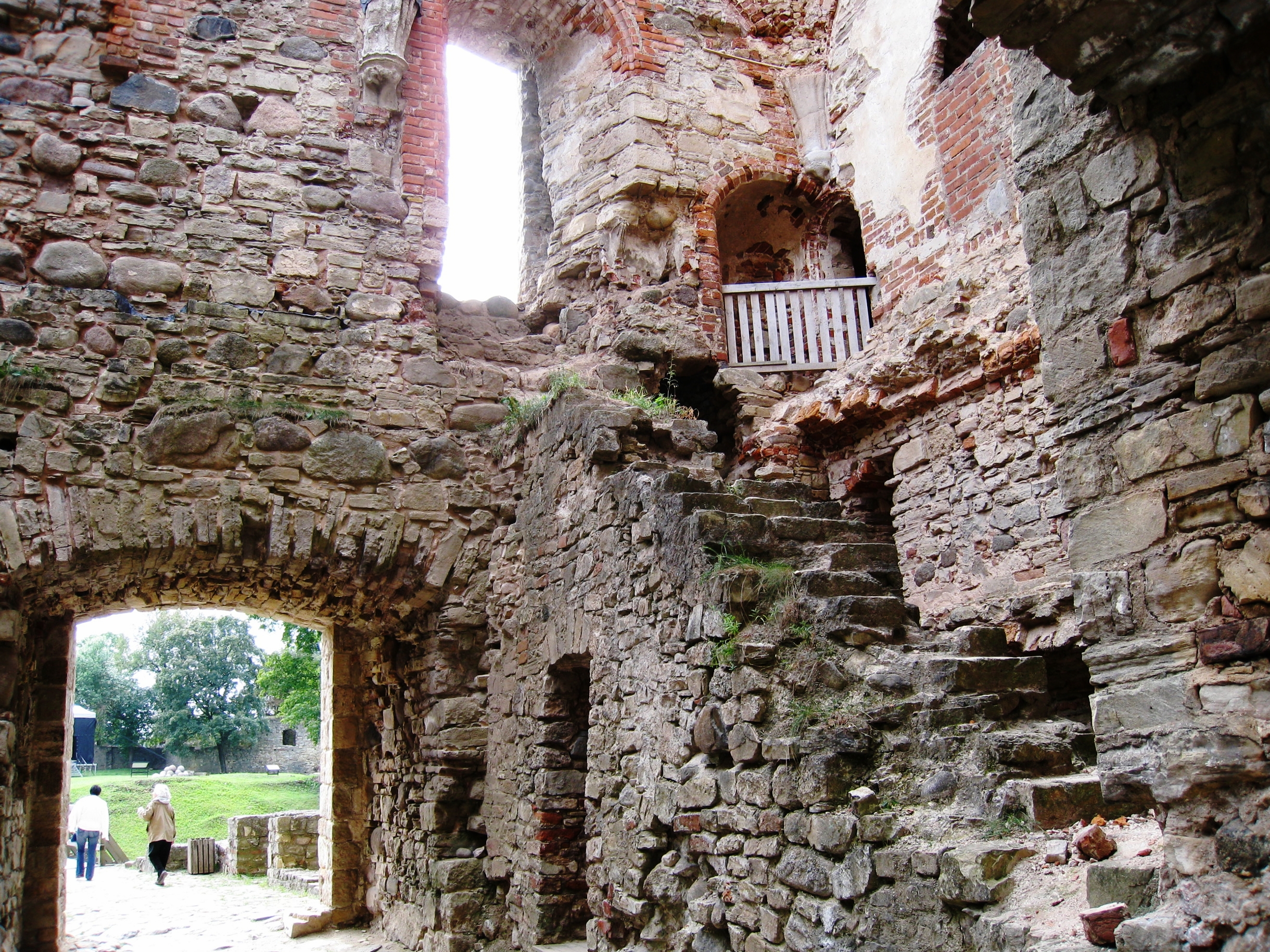 Cesis--Medieval Castle of the Livonian Order--Interior leading to Gate 