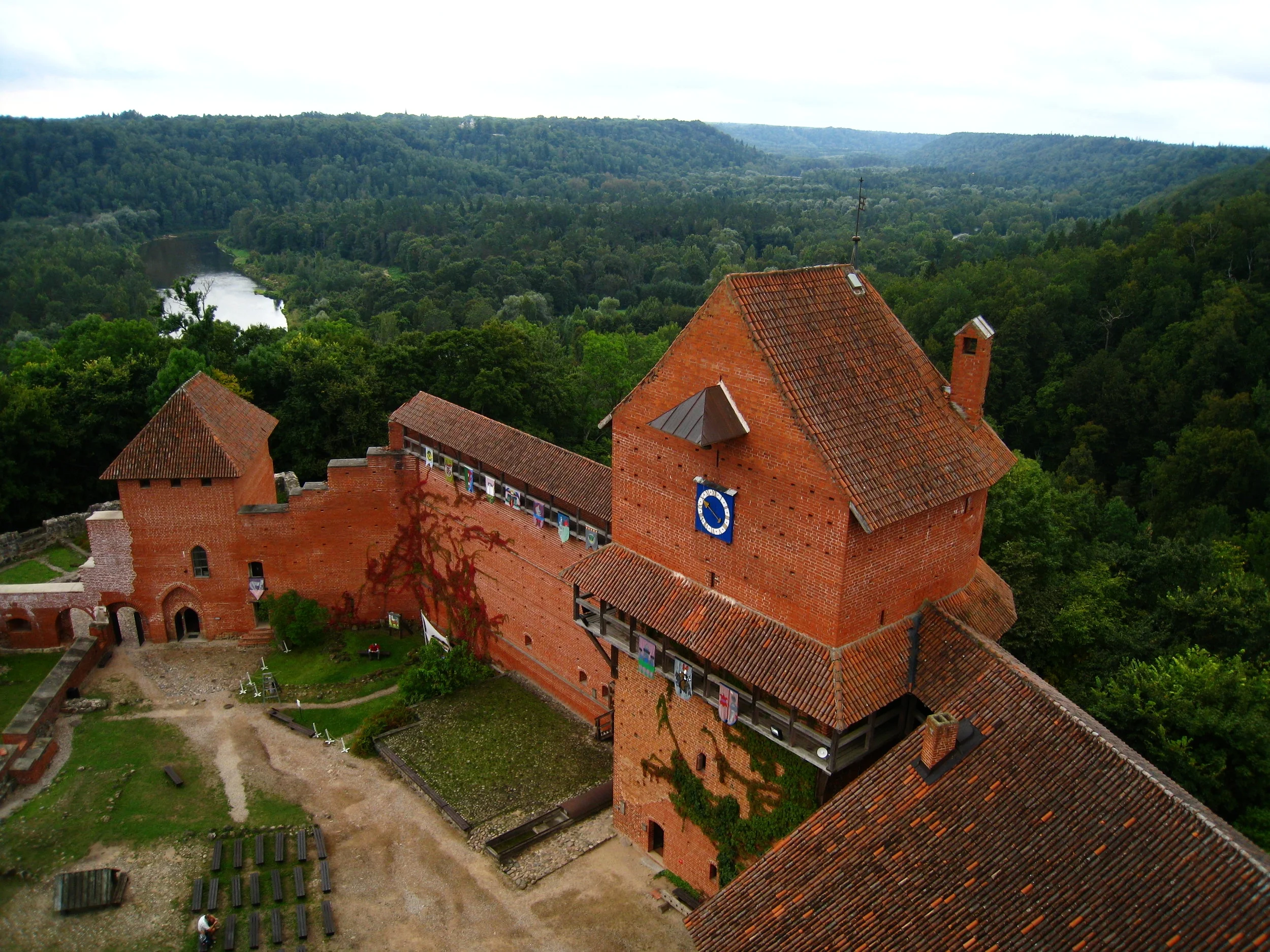  Segulda (Vidzeme)--Turaida Castle of the Magister Knight--View of the Gauja River in Gauja National Park, from the tower 