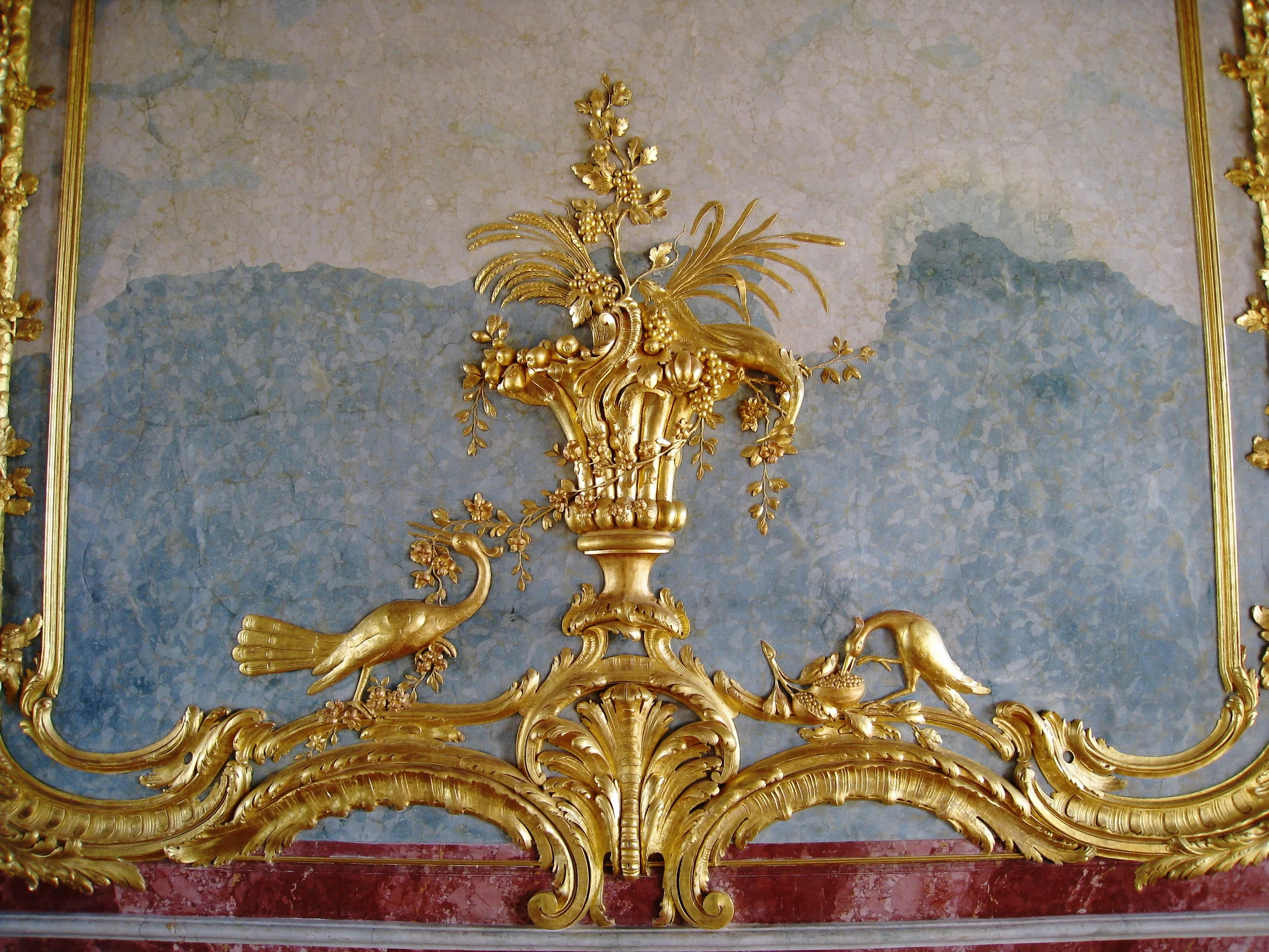  Rundale--Rundale House (Rastrelli) from 1700's--Golden Room--Detail 