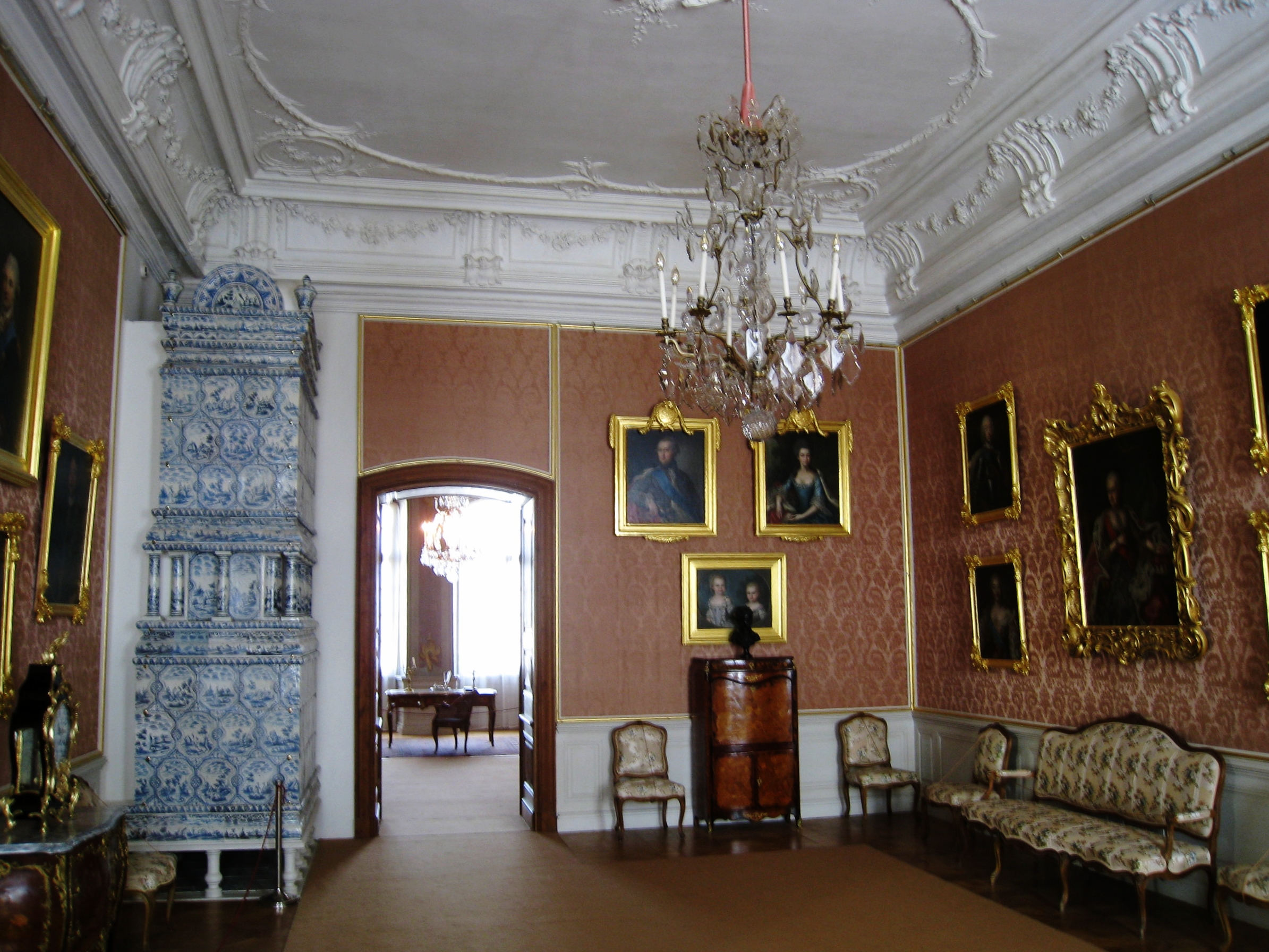  Rundale--Rundale House (Rastrelli) from 1700's--Count's office and anteroom 