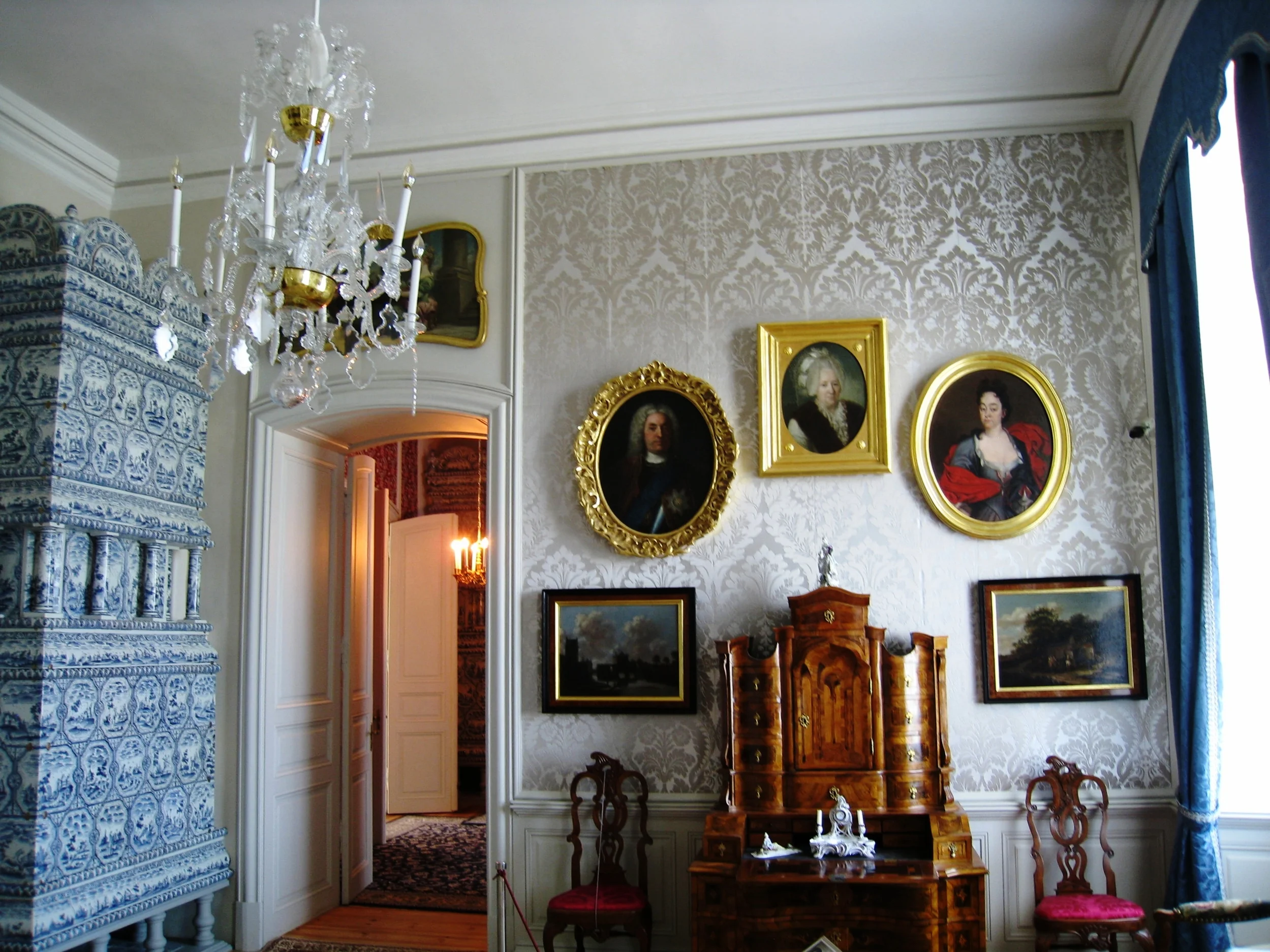  Rundale--Rundale House (Rastrelli) from 1700's--Wife's Boudoir office 