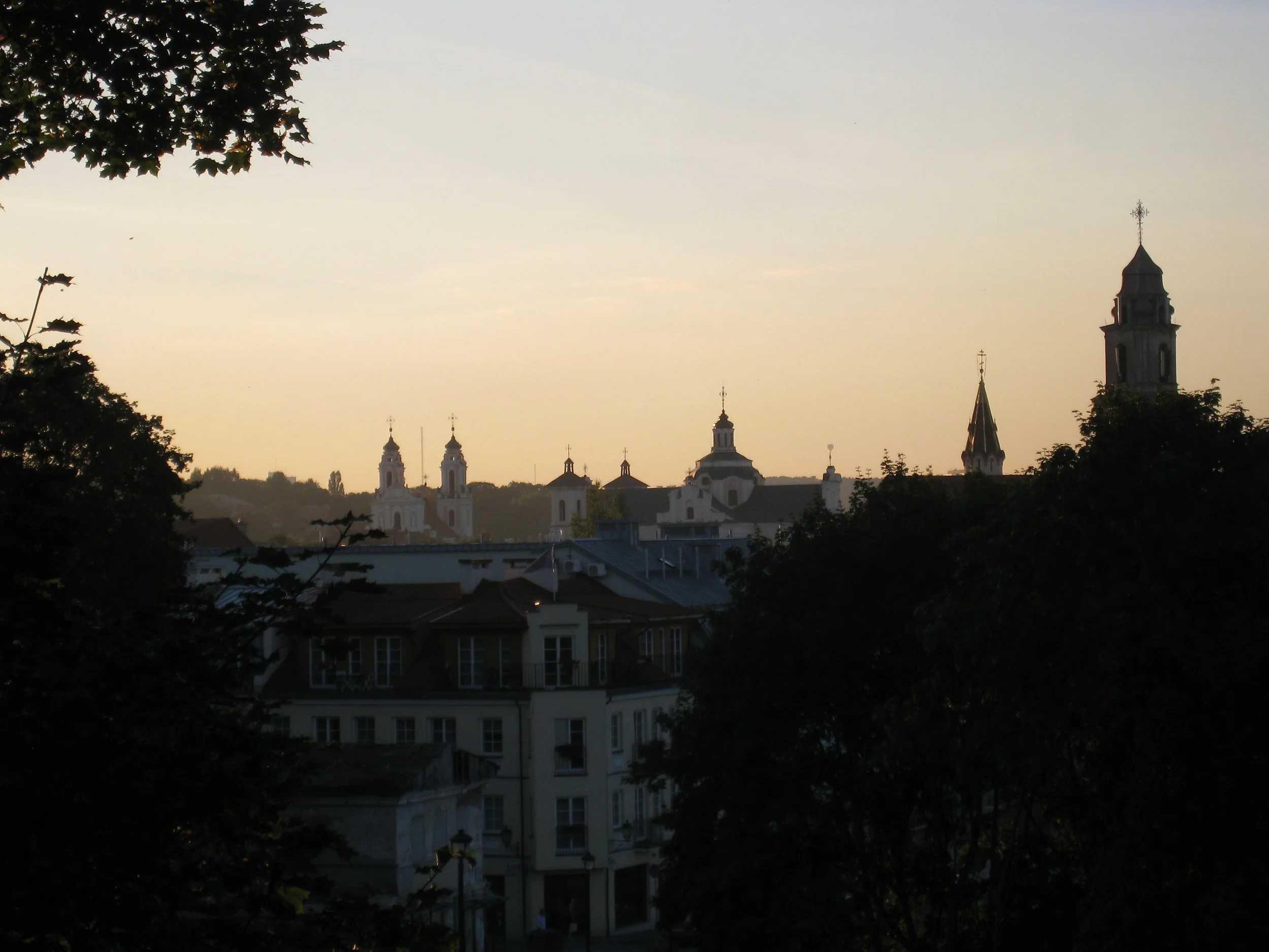  Vilnius--Old Town--View of city from Bastion with steeples 