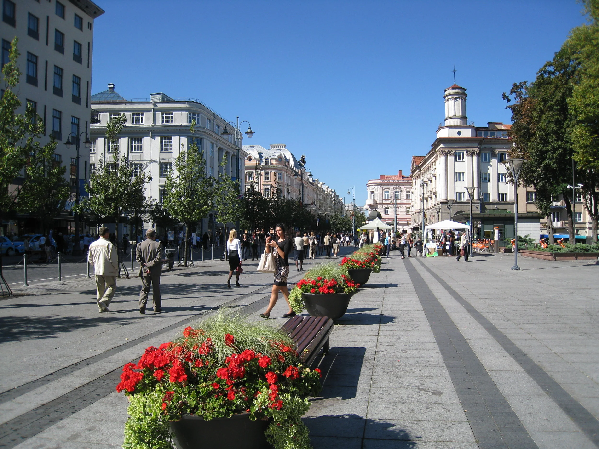  Vilnius--Old Town--Gedimino Prospekts--Main shopping street 