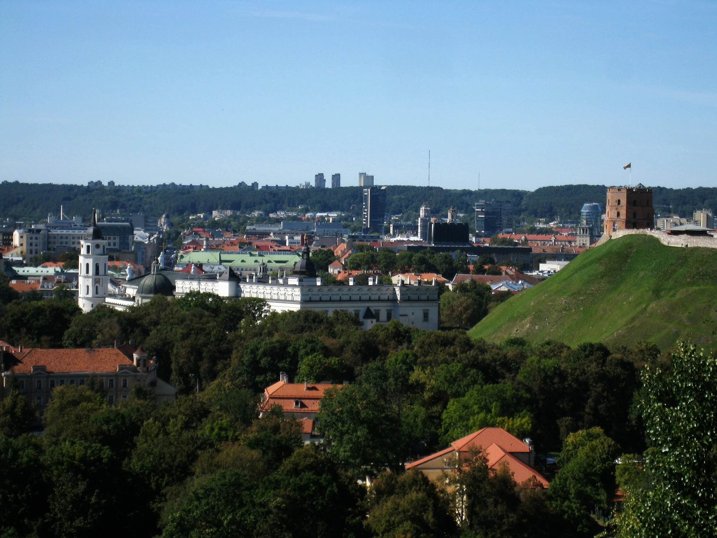  Vilnius--Old Town--View from Uzupis (with Gediminas Tower) 