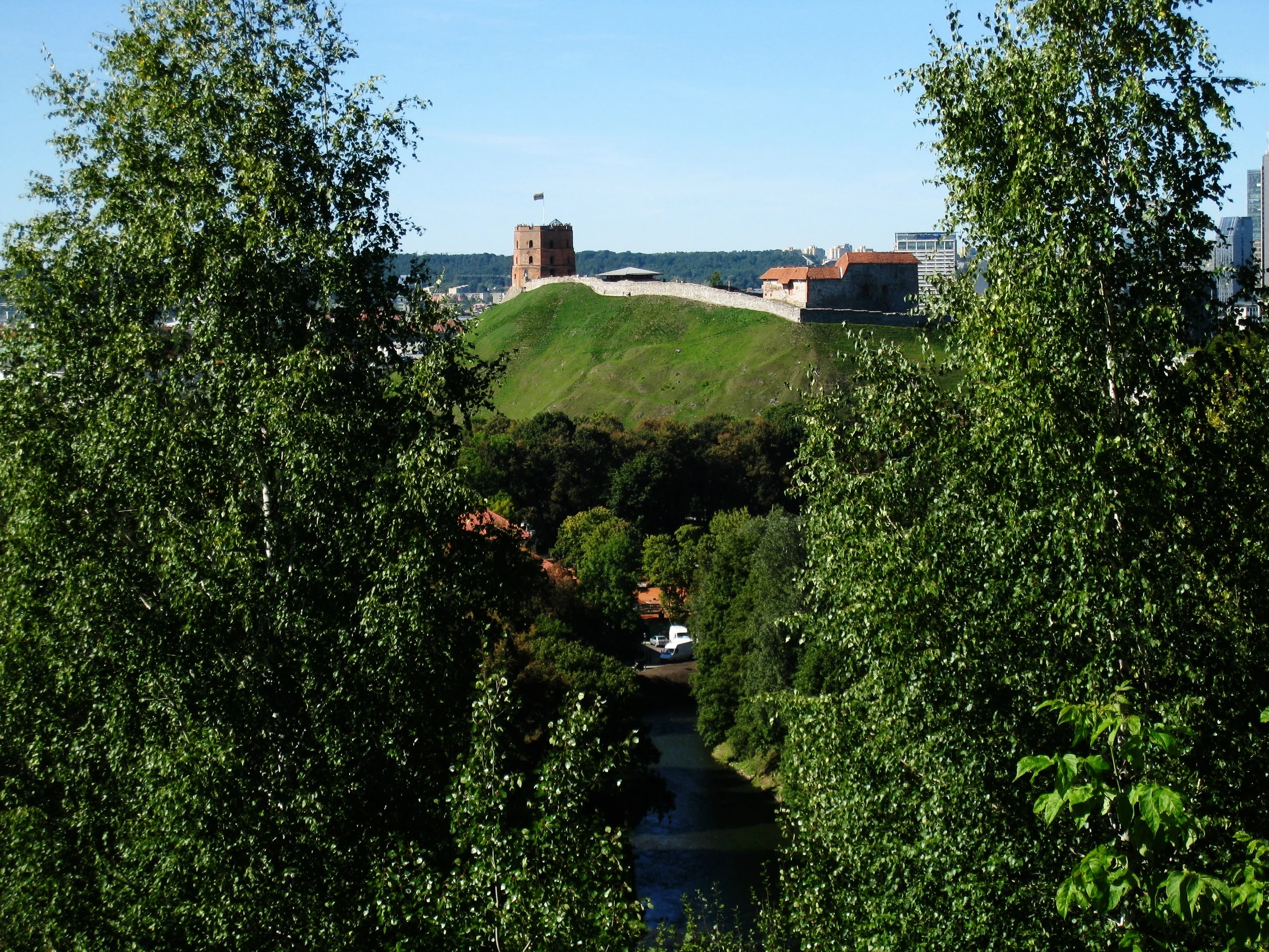 Vilnius--Old Town--View from Uzupis (with Gediminas Tower) 