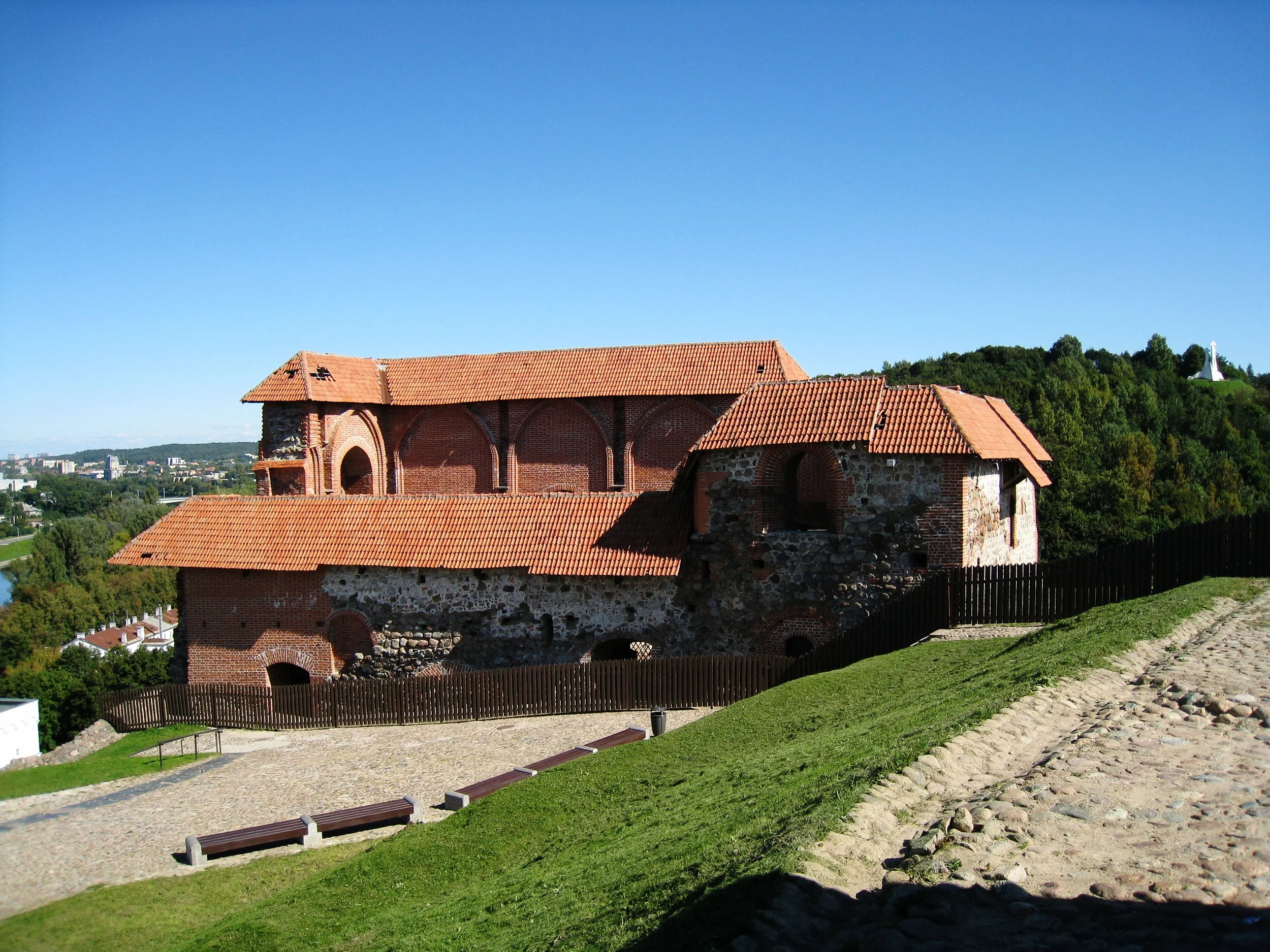  Vilnius--Old Town--View from Gediminas Tower of rest of castleVilnius--Old Town--View from Gediminas Tower of rest of castle 