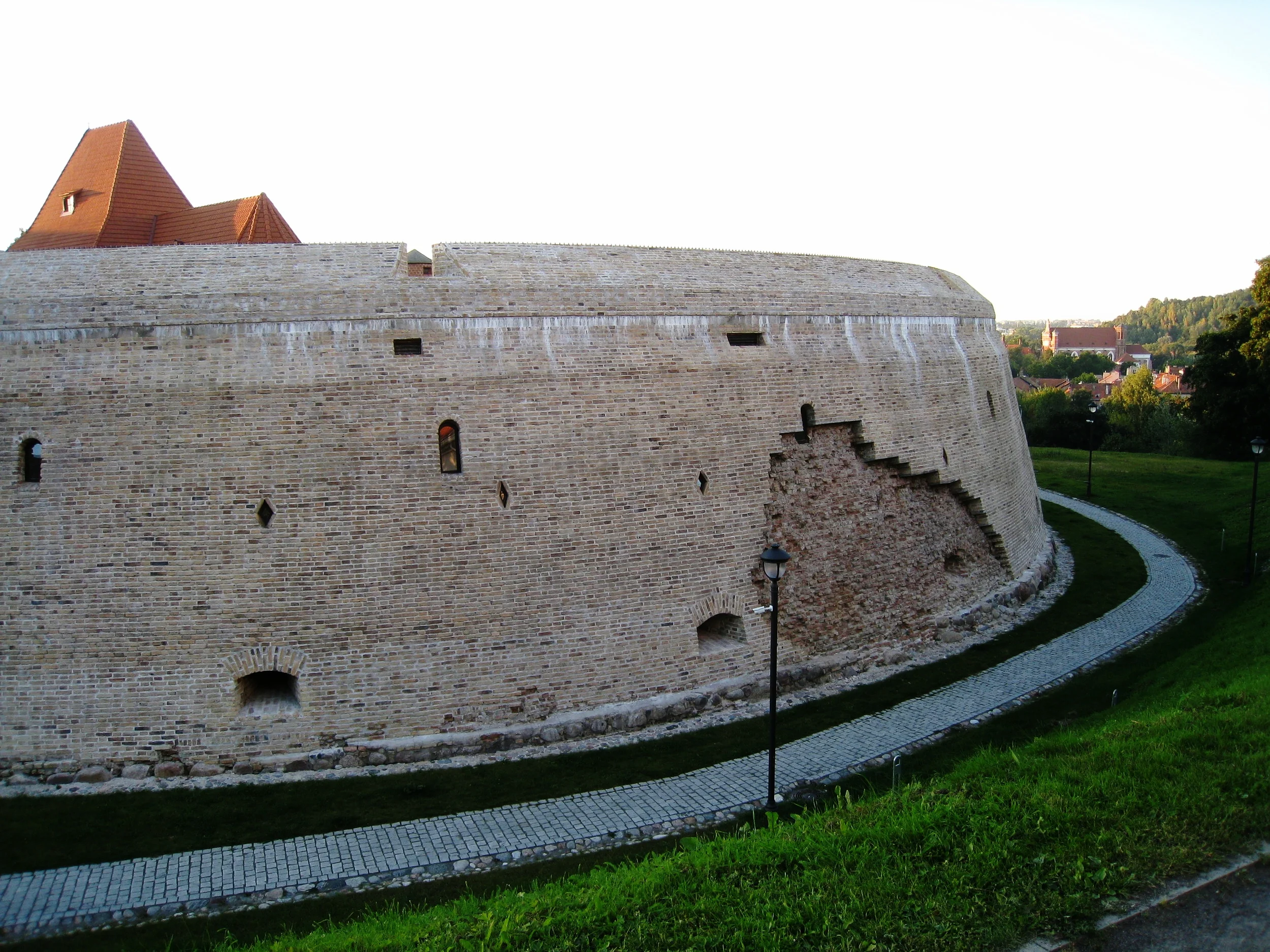  Vilnius--Old Town--Bastion of the City wall (reconstructed) showing original section 