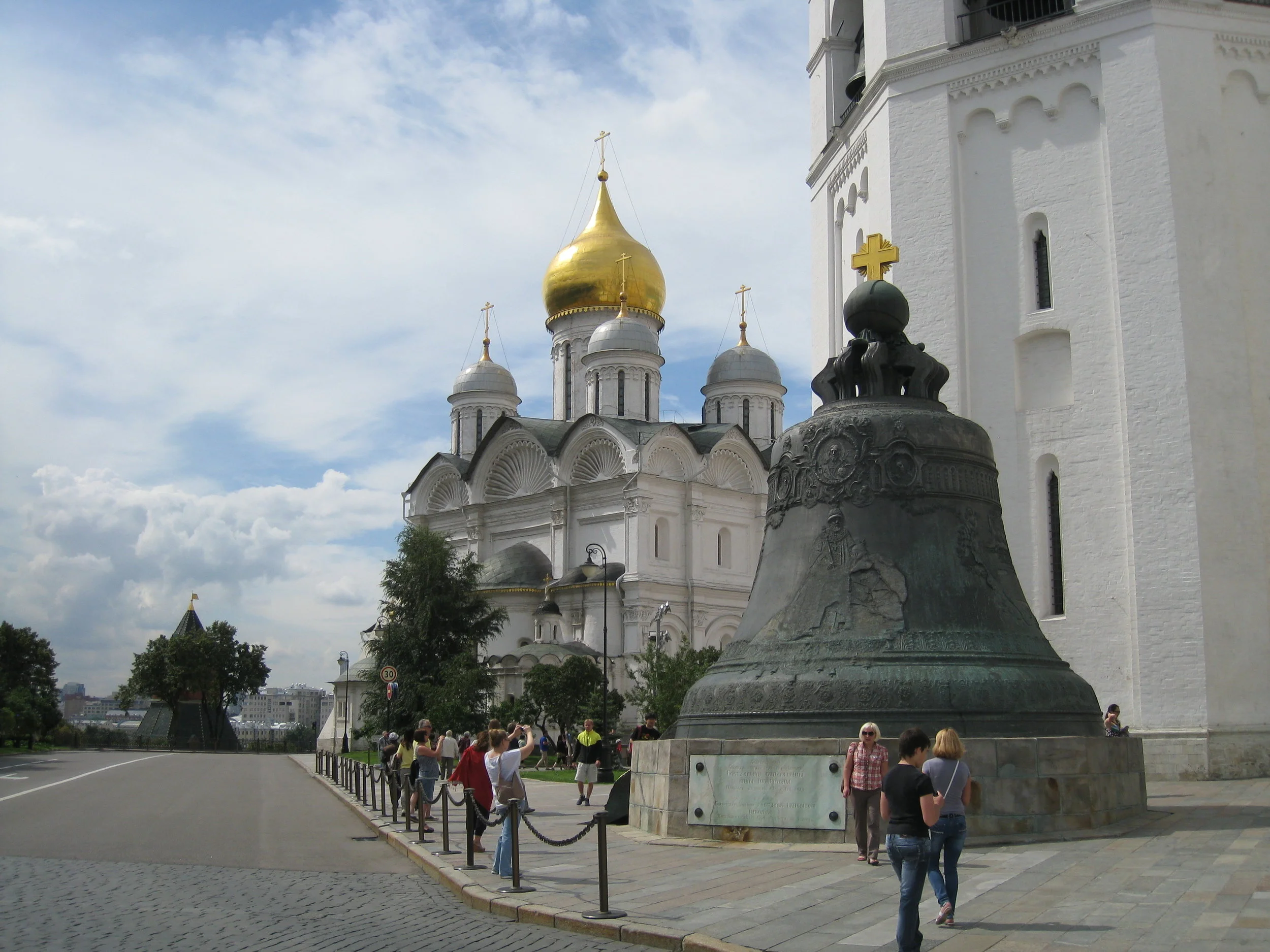  Moscow--Kremlin--The Czar's Bell and Archangel Cathedral 