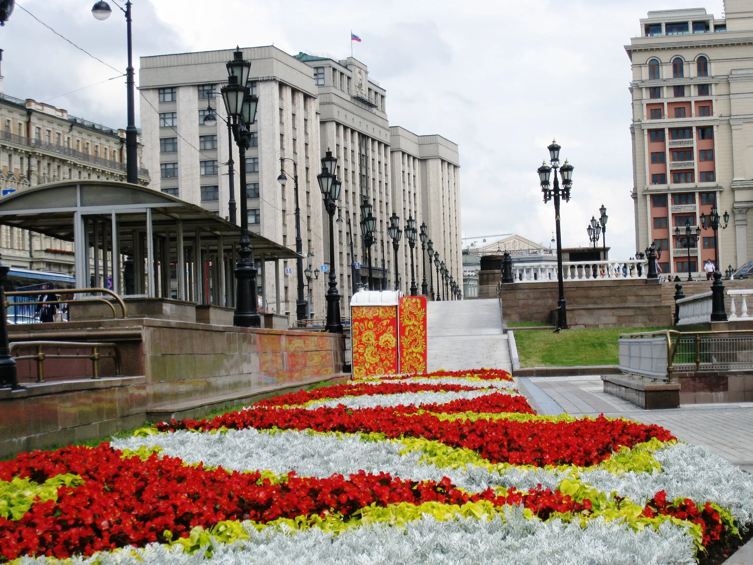  Moscow--Manezhhaya Plaza--The Duma, and Port-a-Potties 
